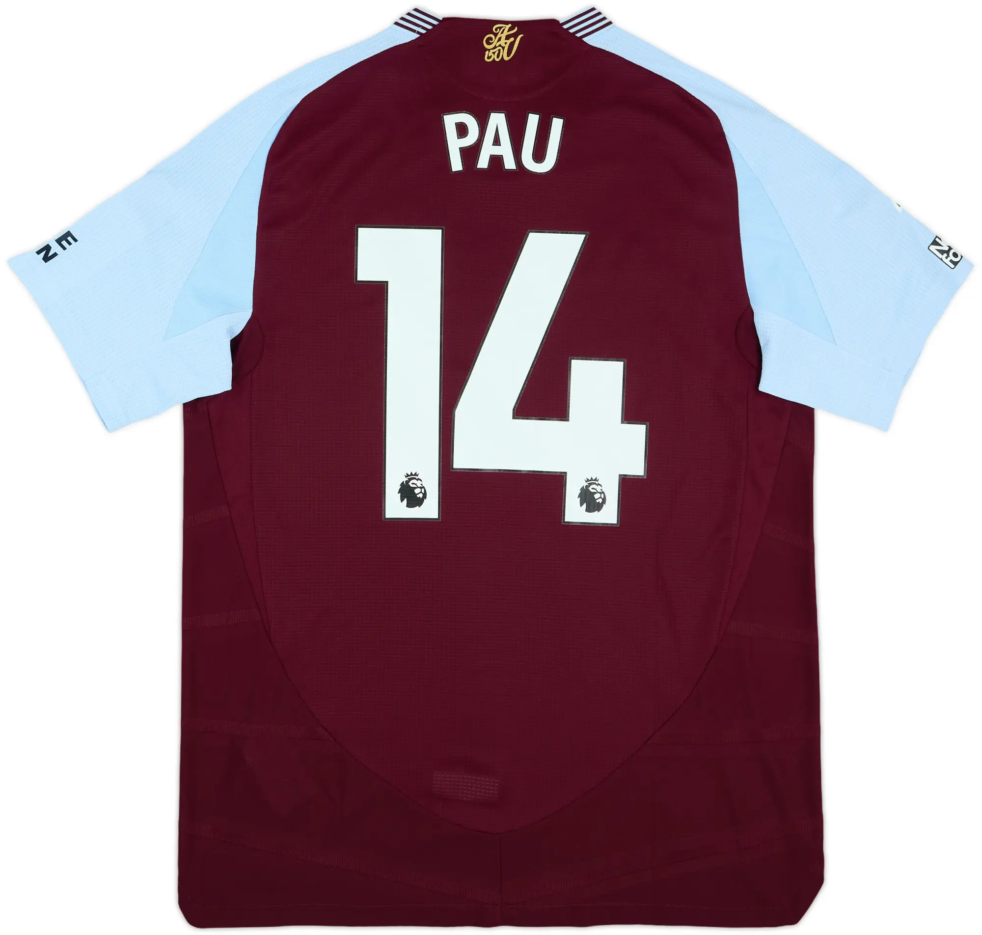2024-25 Aston Villa Match Issue Home Shirt Pau #14