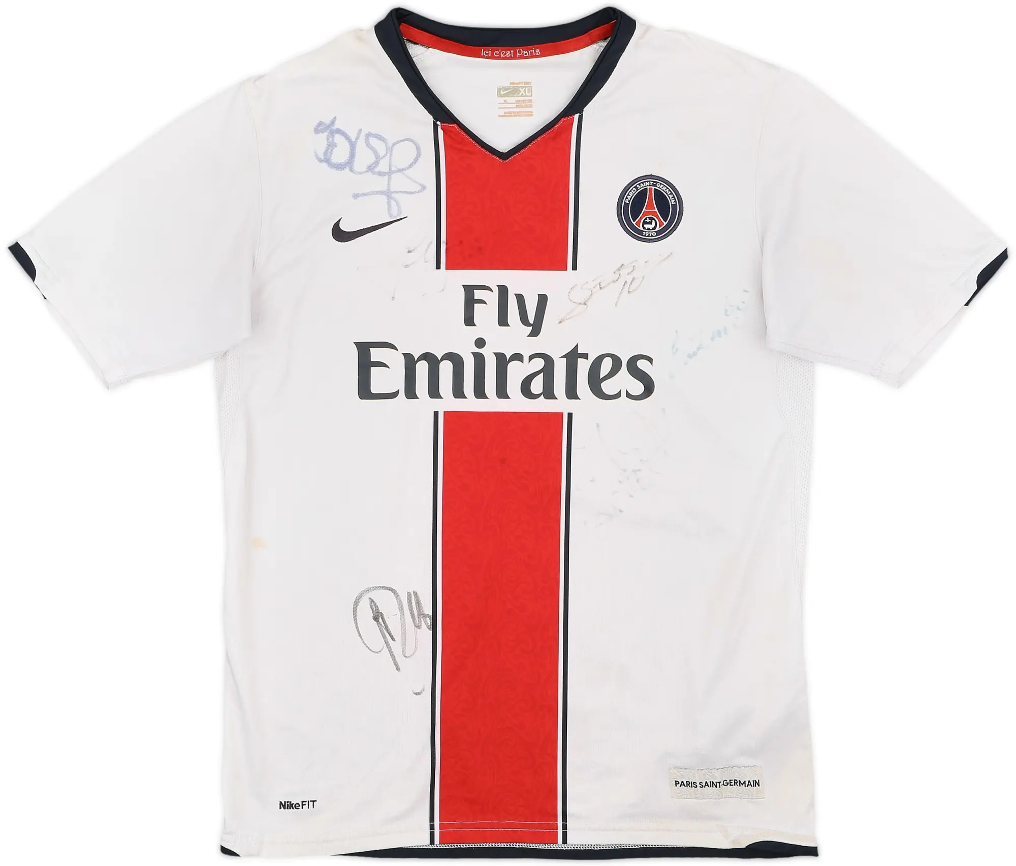 2007-08 Paris Saint-Germain Signed Away Shirt - 6/10 - (XL)