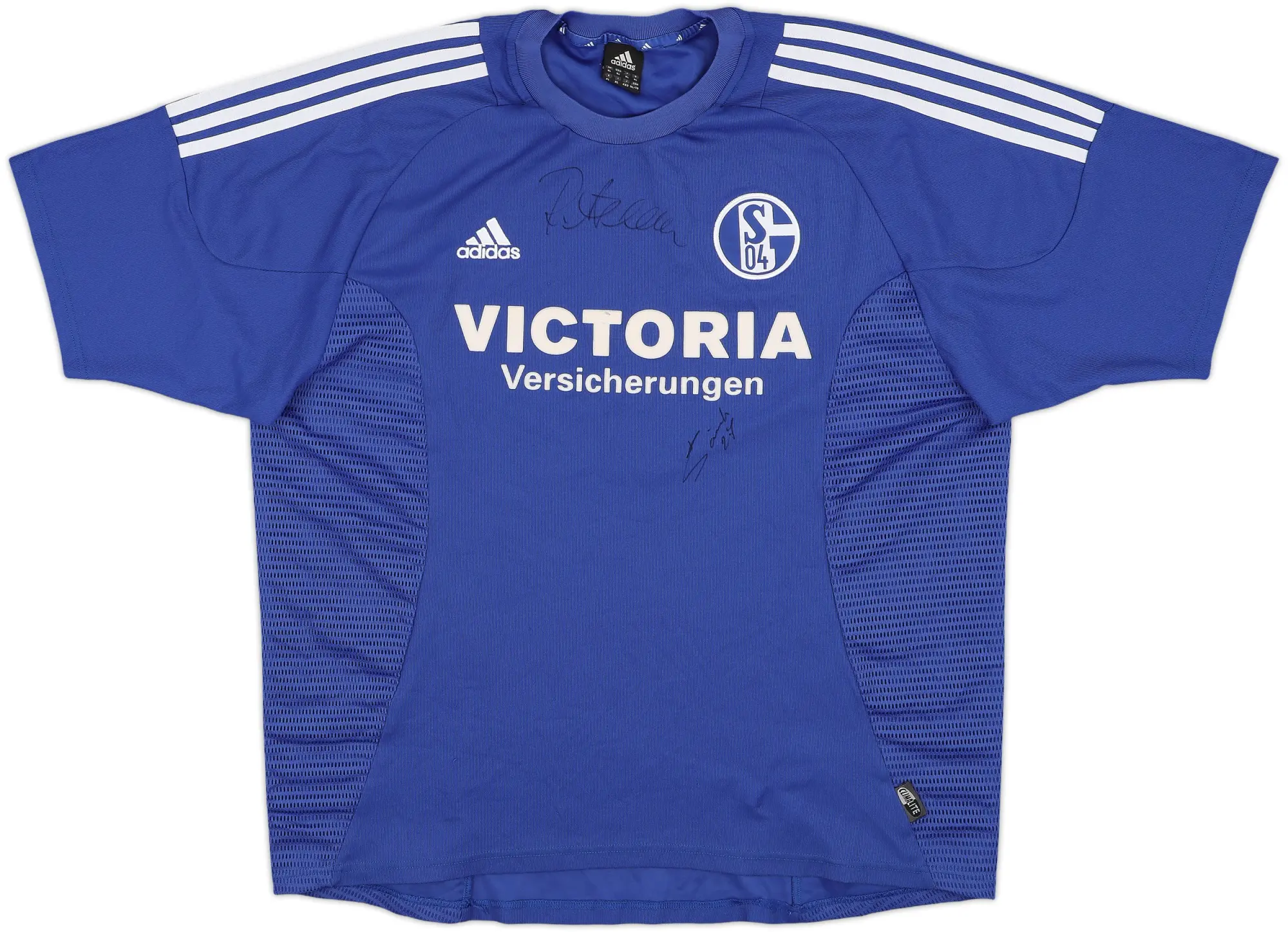 2002-04 Schalke Signed Home Shirt - 8/10 - (XL)