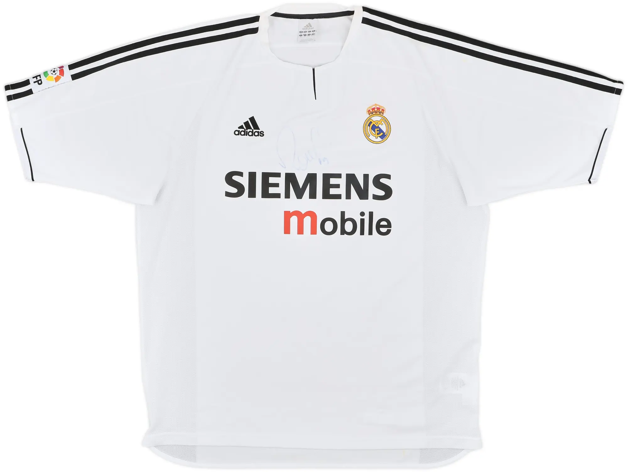 2003-04 Real Madrid Signed Home Shirt #9 - 6/10 - (XL)