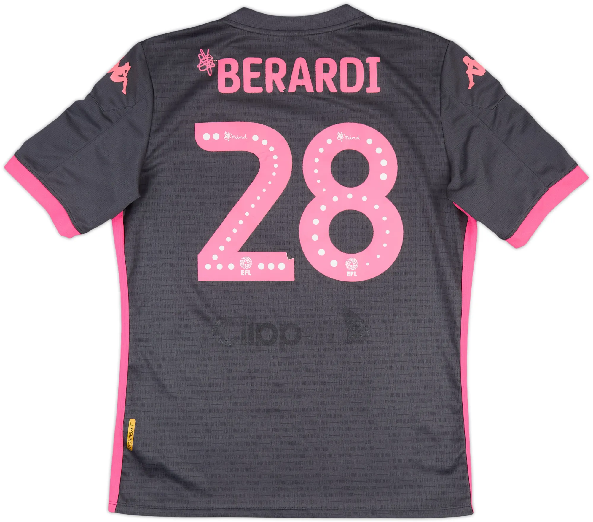 Kappa Leeds United Mens SS Away Shirt 2019/20