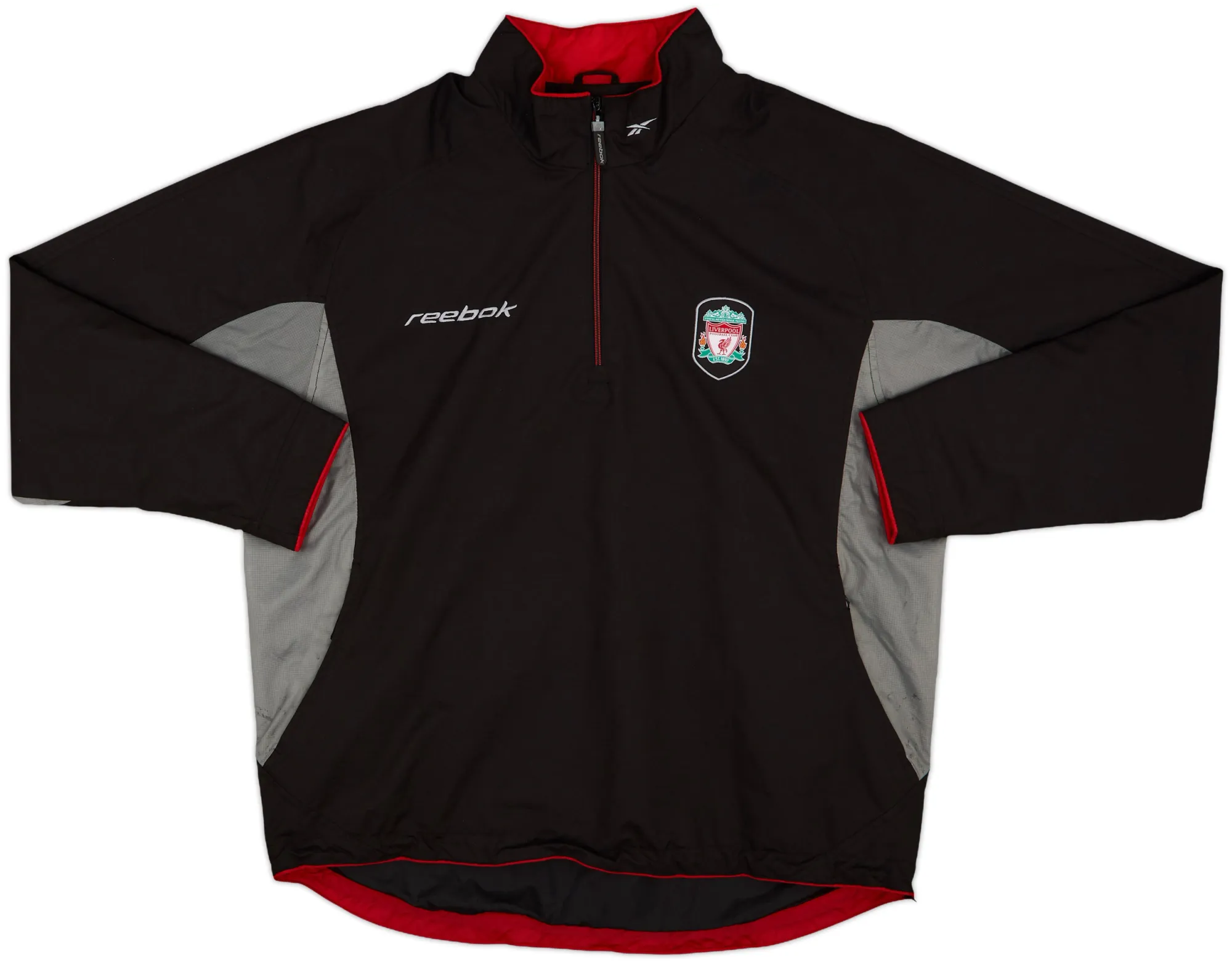 2002-03 Liverpool Reebok 1/4 Zip Drill Top - 8/10 - (L)