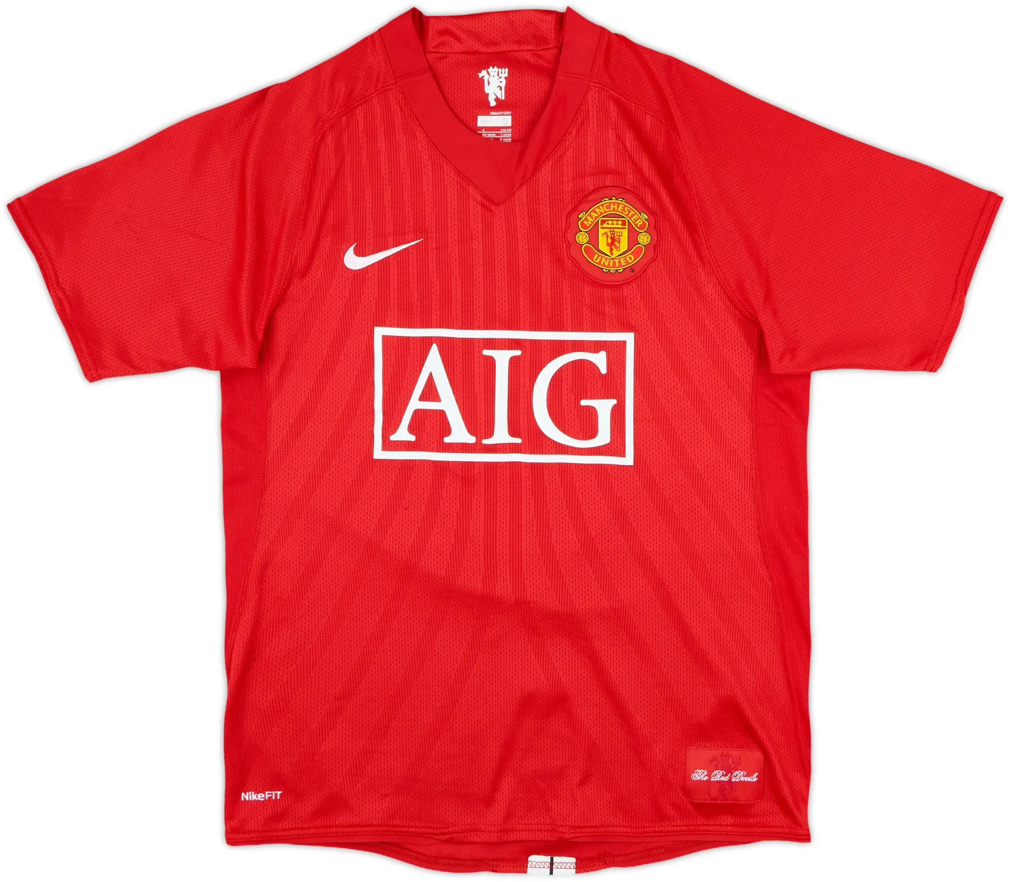 2007-09 Manchester United Home Shirt #6 (Brown) - 9/10 - (S)