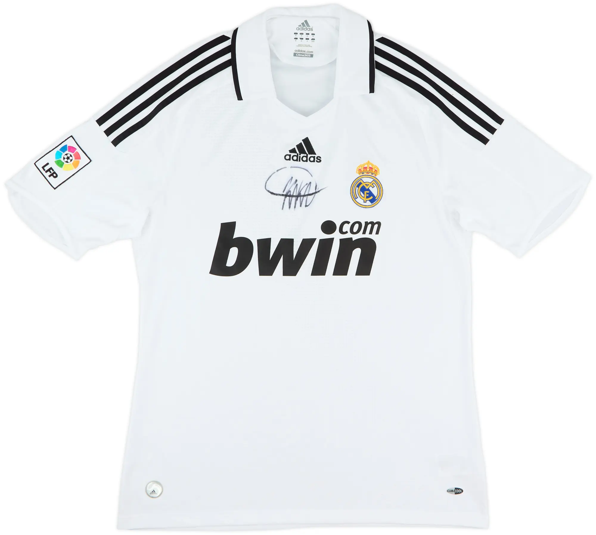 2008-09 Real Madrid Signed Home Shirt - 8/10 - (M)