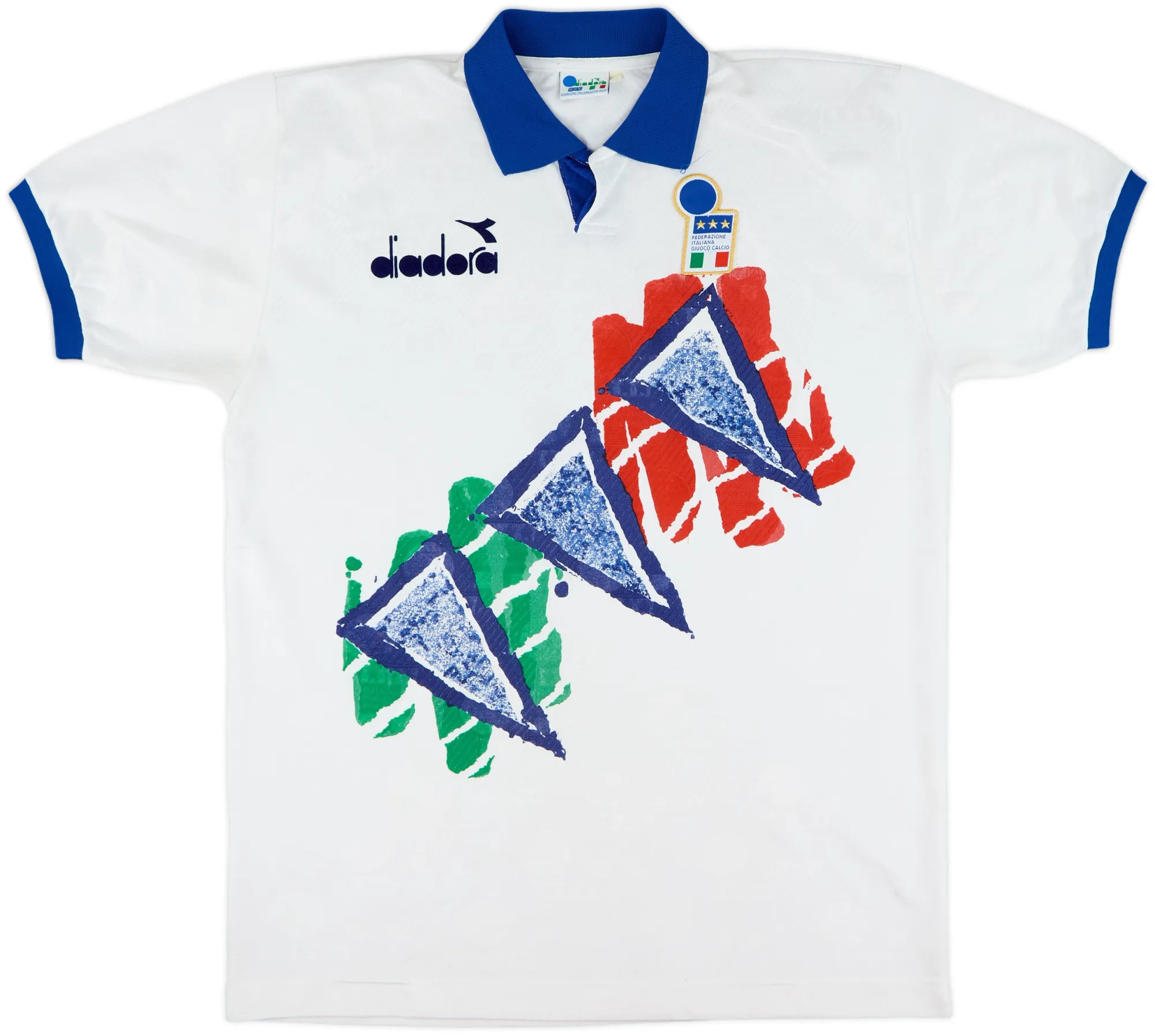 Diadora Italy Mens SS Home Shirt 1994