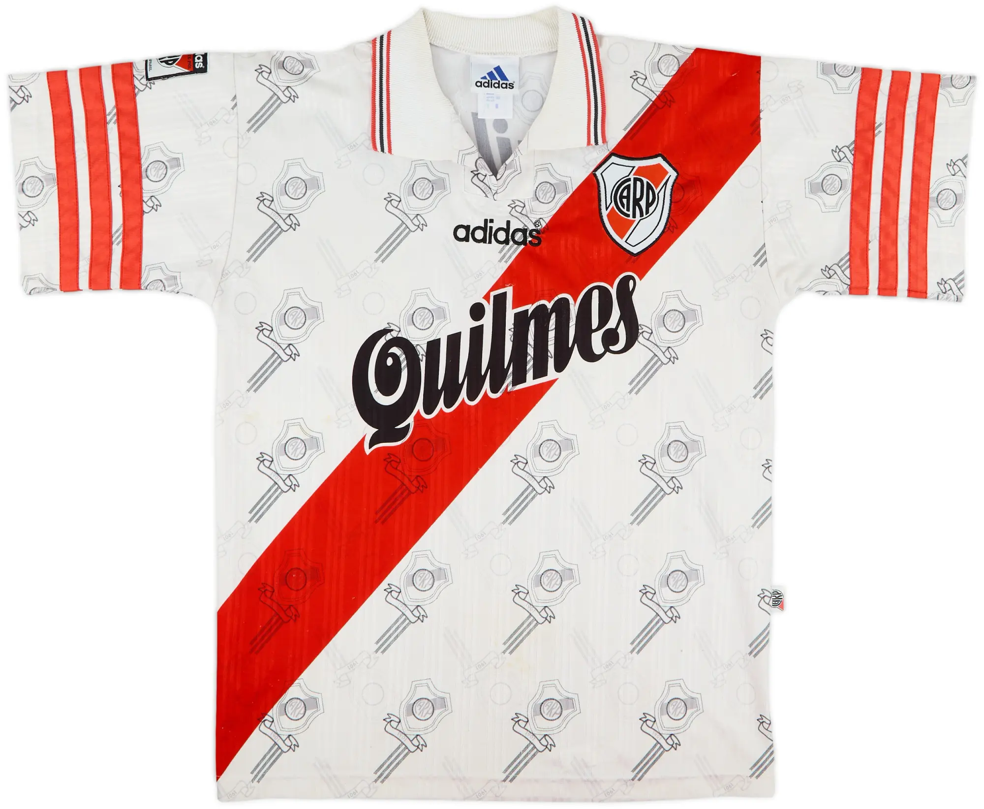 adidas River Plate Mens SS Home Shirt 1996/98