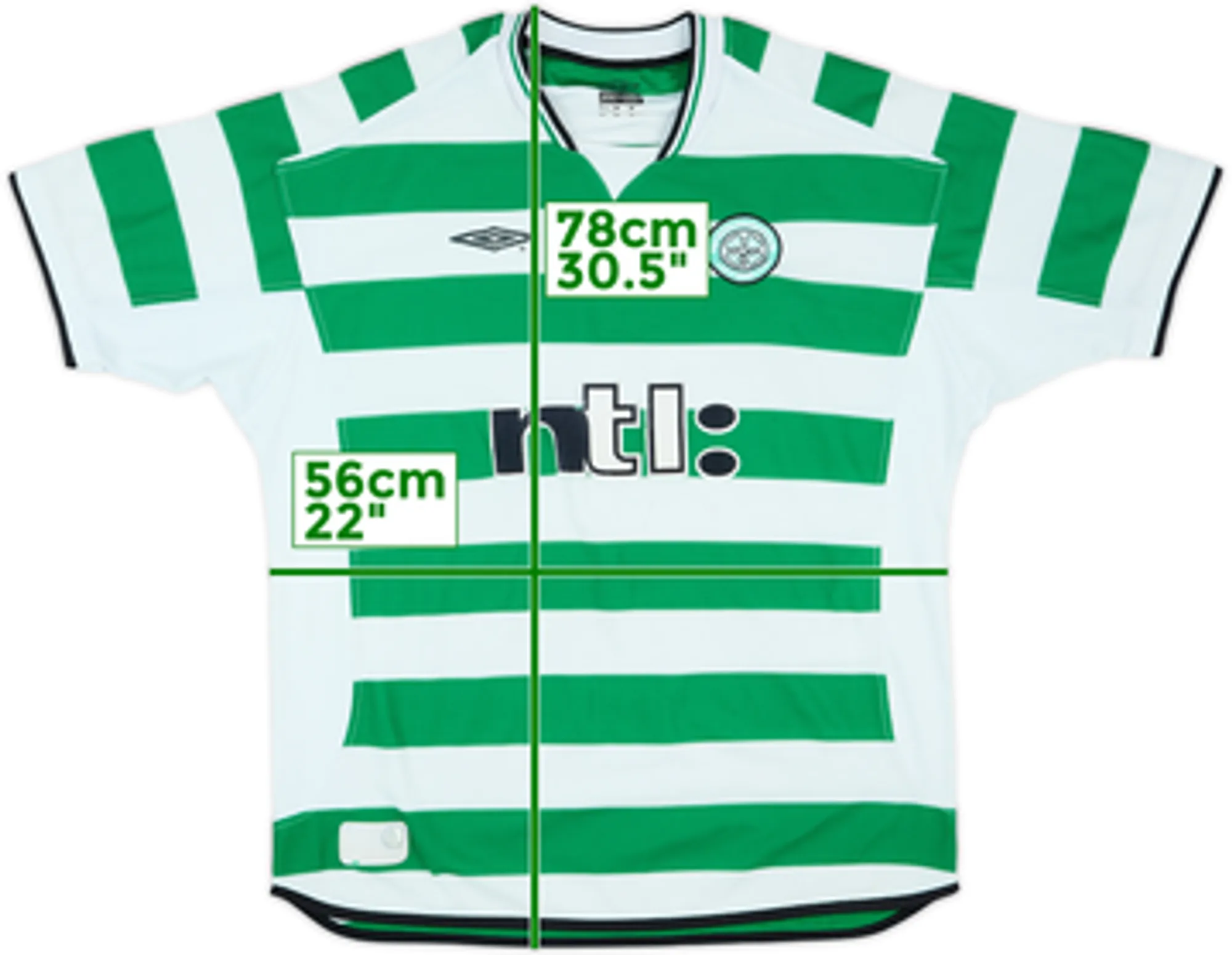 Umbro Celtic Mens SS Home Shirt 2001/03