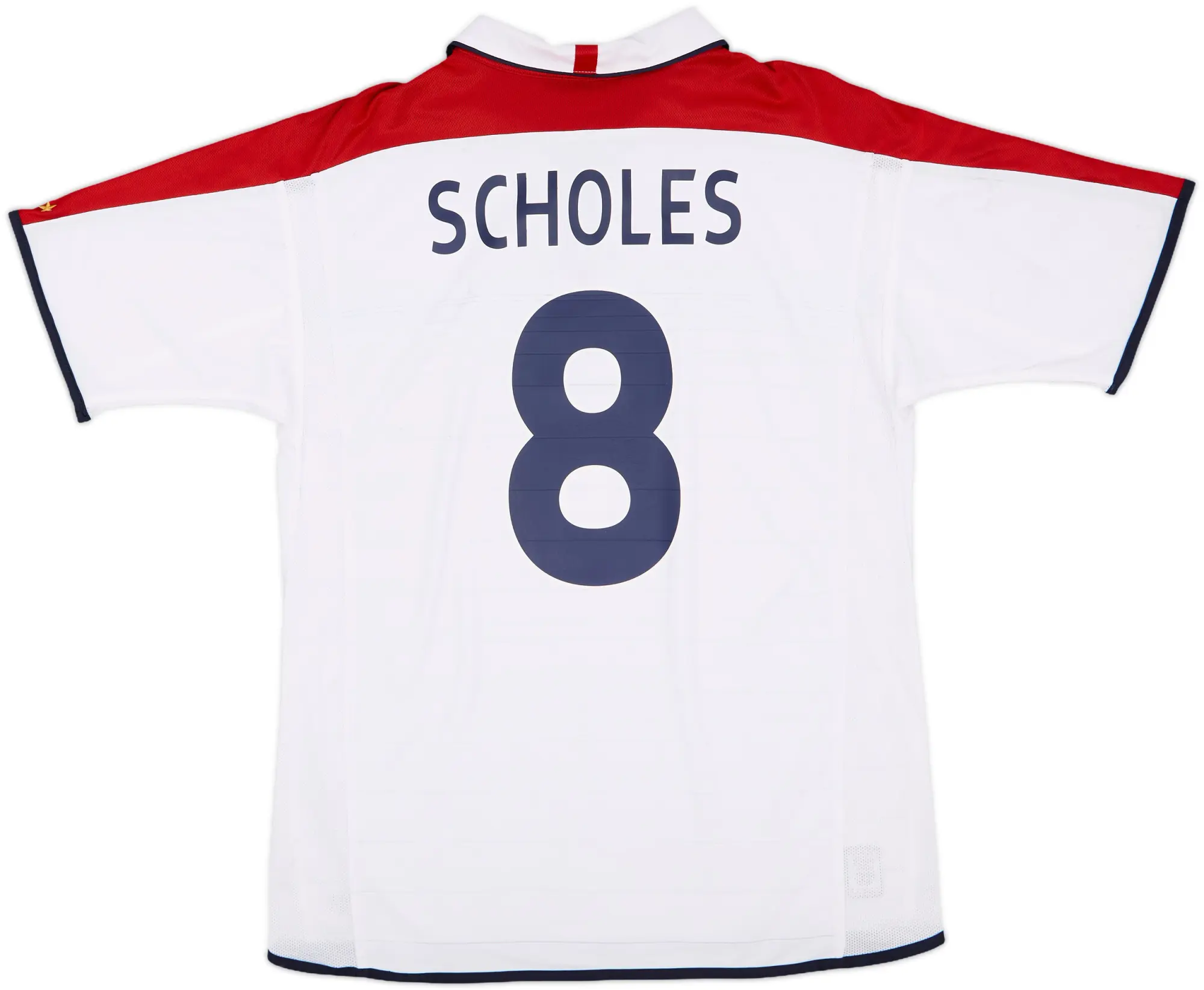 2003-05 England Home Shirt Scholes #8 - 6/10 - (L)
