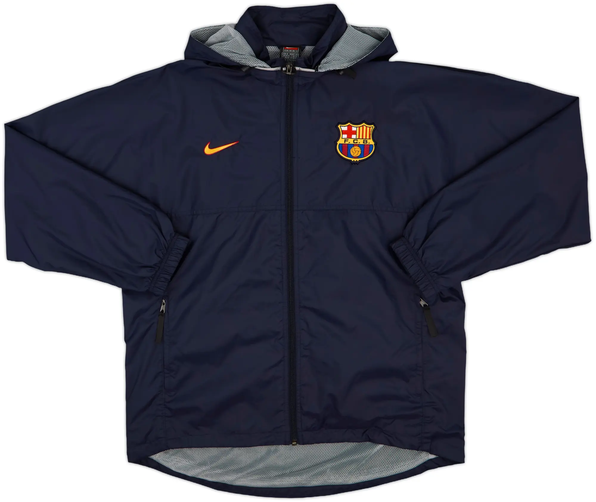 2000-01 Barcelona Nike Hooded Rain Jacket - 10/10 - (M)