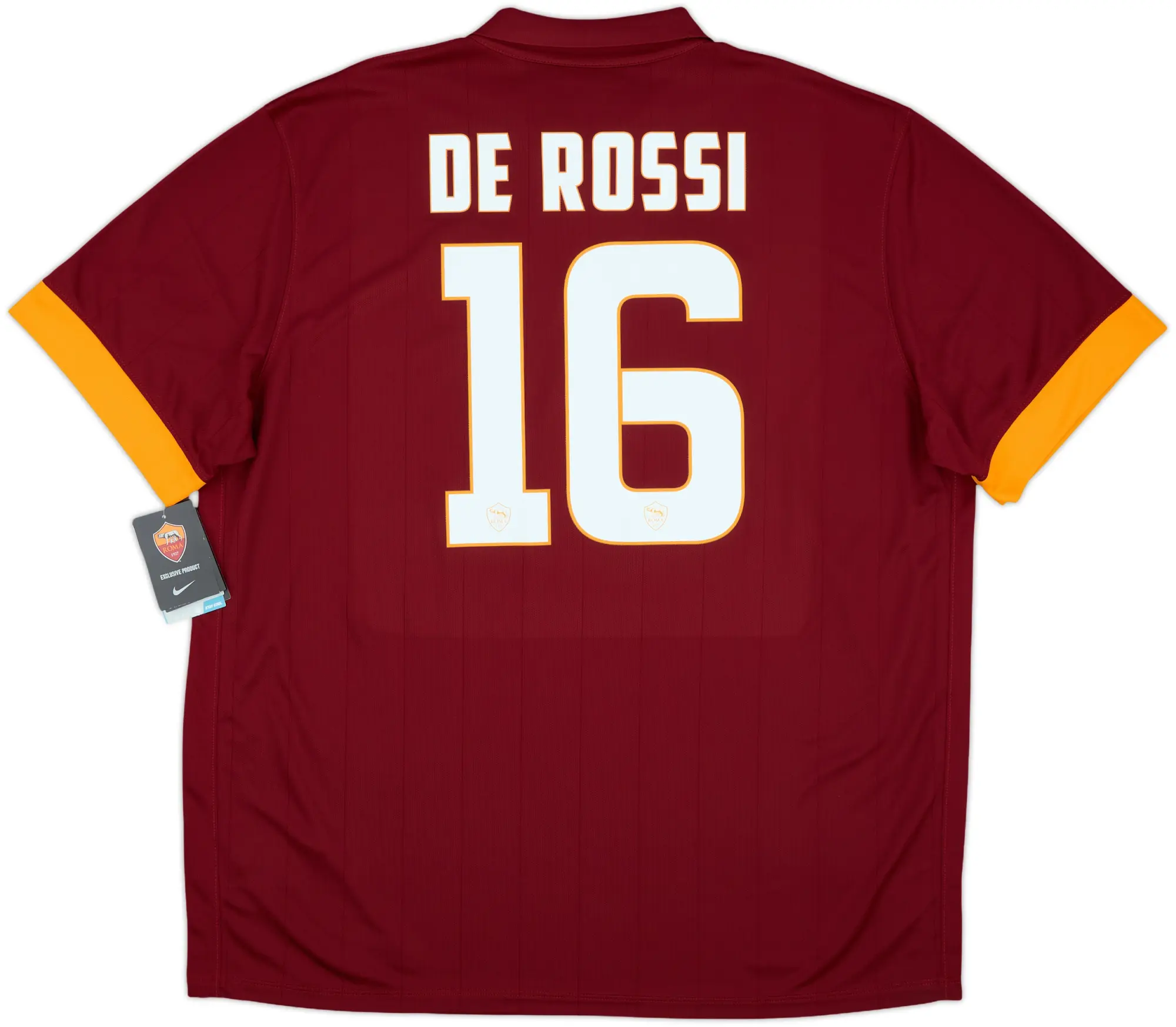 2014-15 Roma Home Shirt De Rossi #16 (XXL)