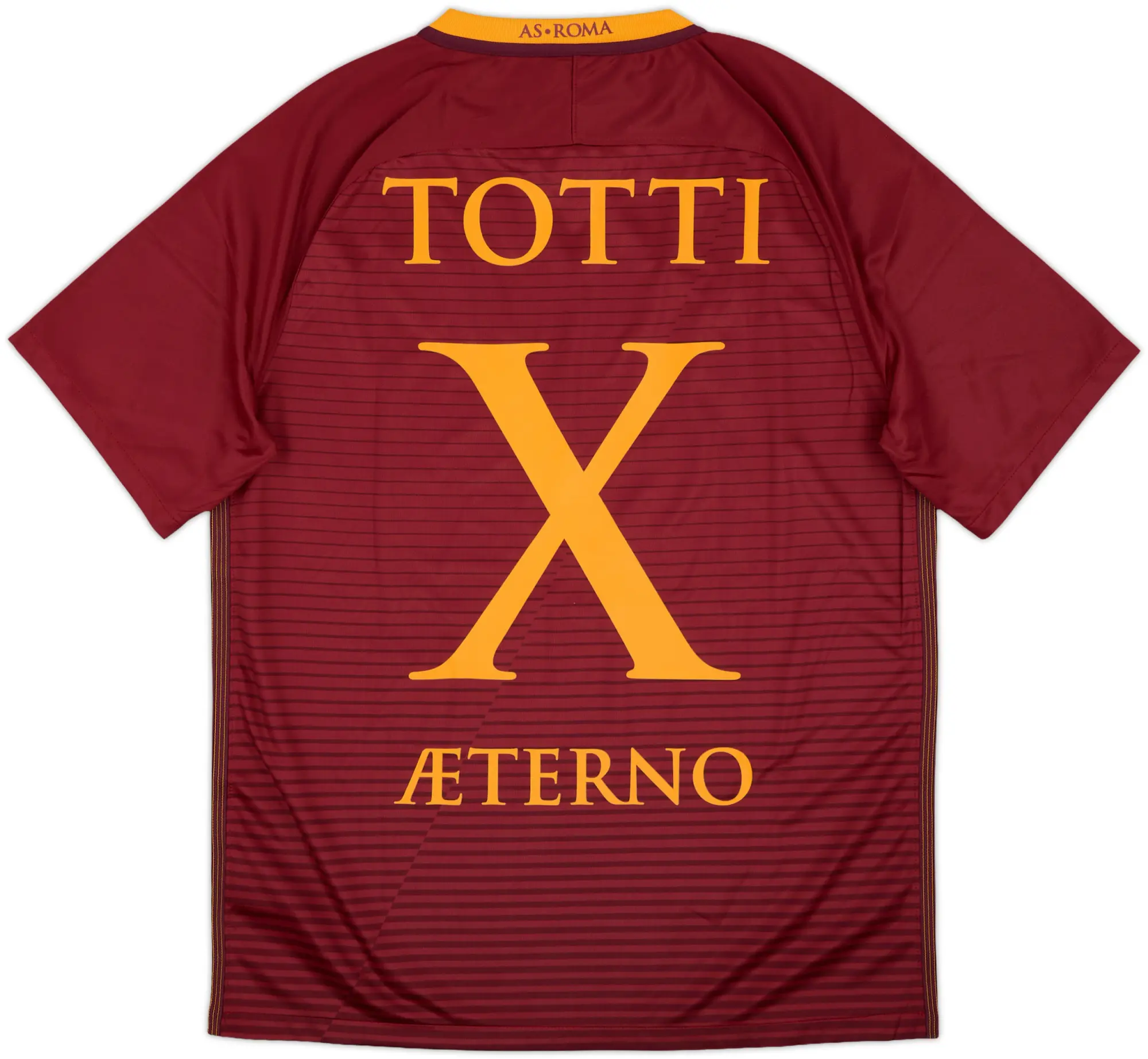 2016-17 Roma Home Shirt Aeterno X - Totti (L)