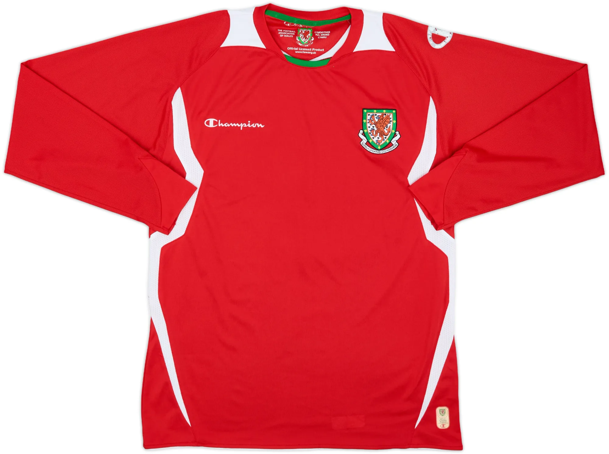 Champion Wales Mens LS Home Shirt 2008