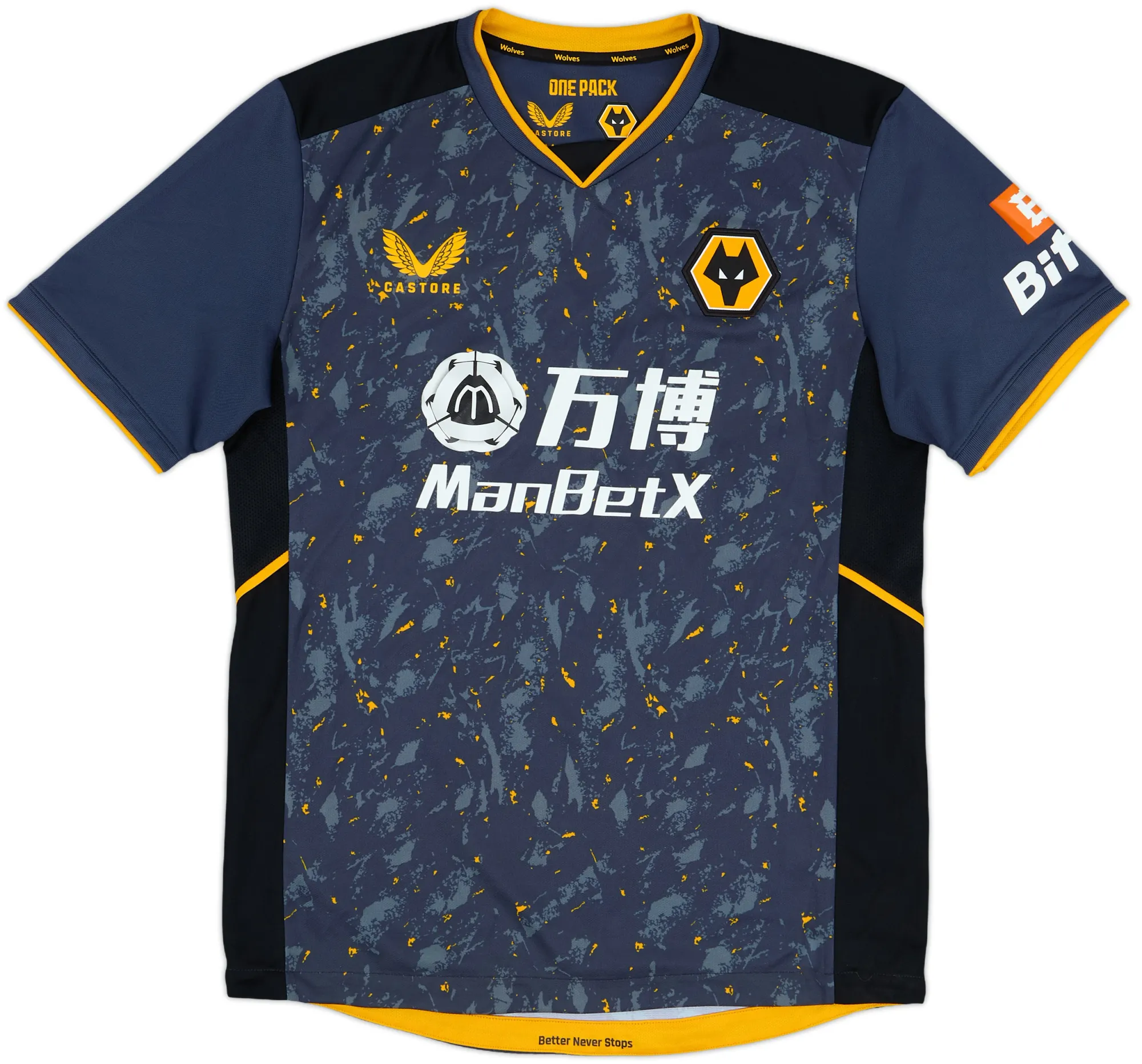 Castore Wolverhampton Wanderers Mens SS Away Shirt 2021/22