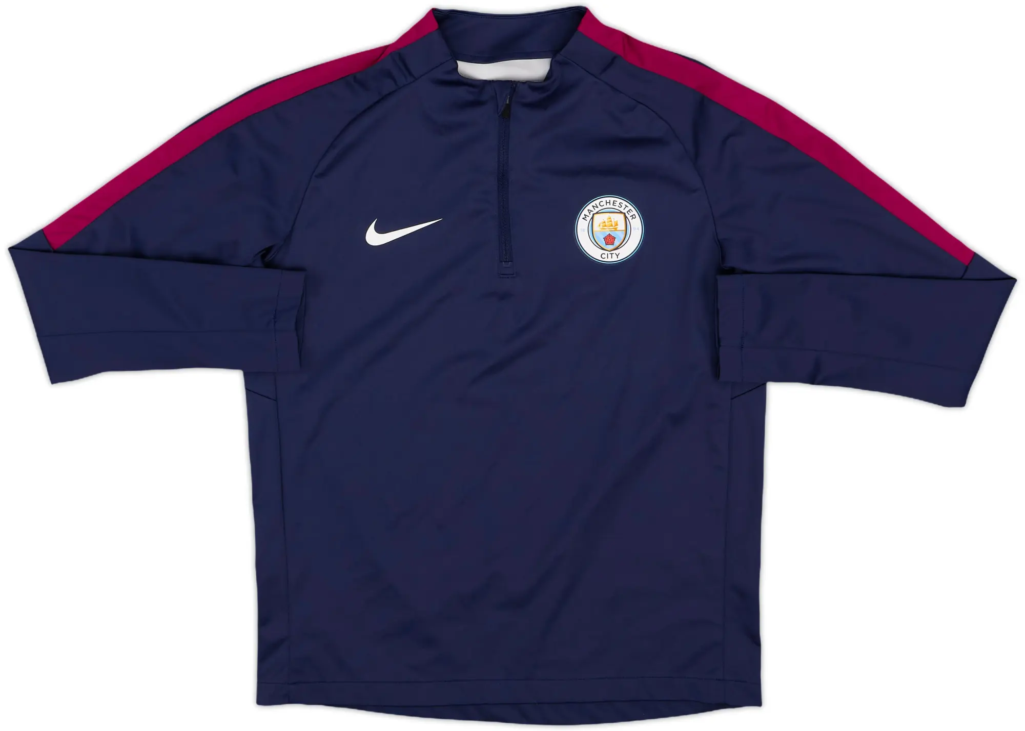 2017-18 Manchester City Nike 1/4 Zip Training Top - 10/10 - (M.Boys)