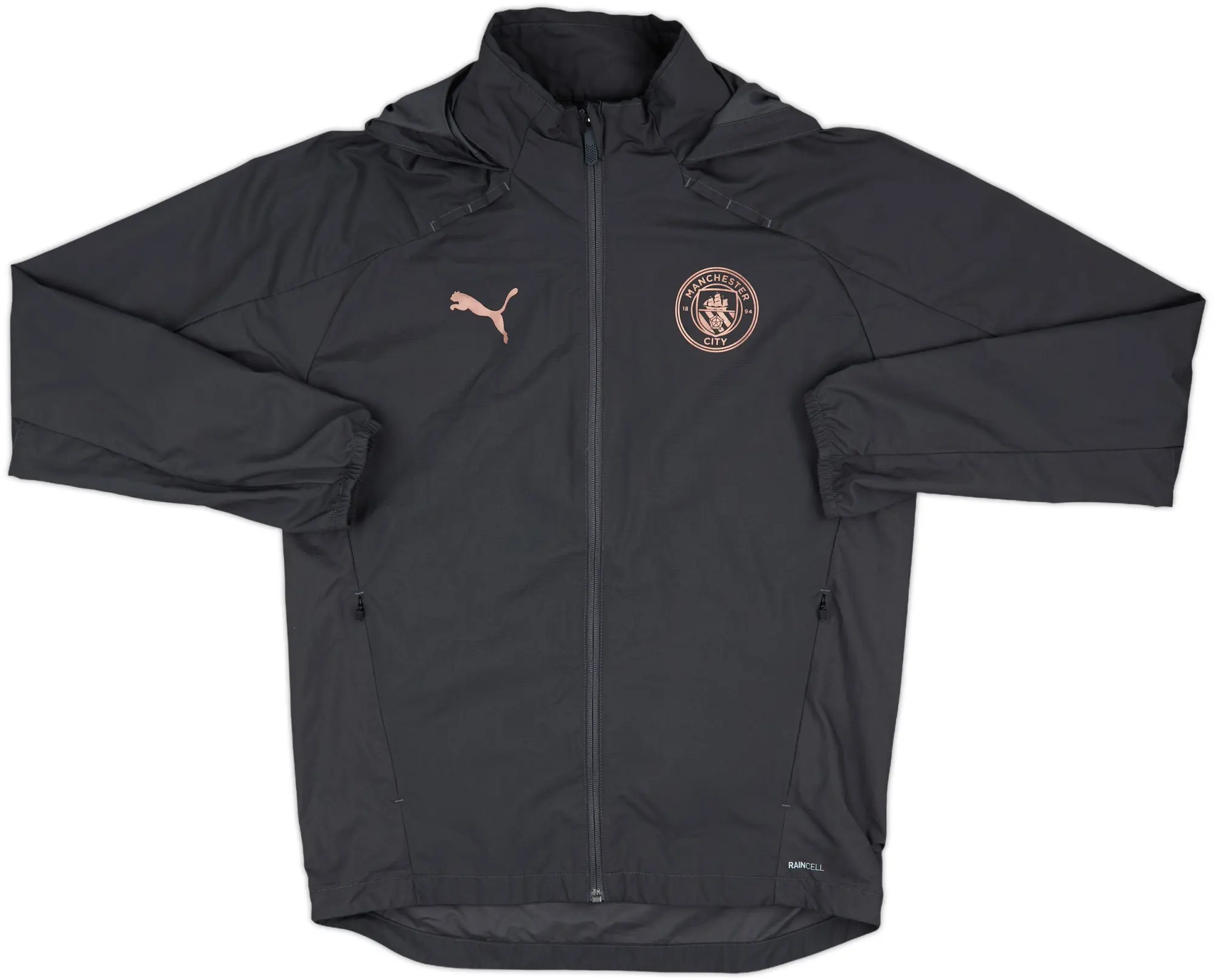2020-21 Manchester City Puma Hooded Rain Jacket - 10/10 - (S)