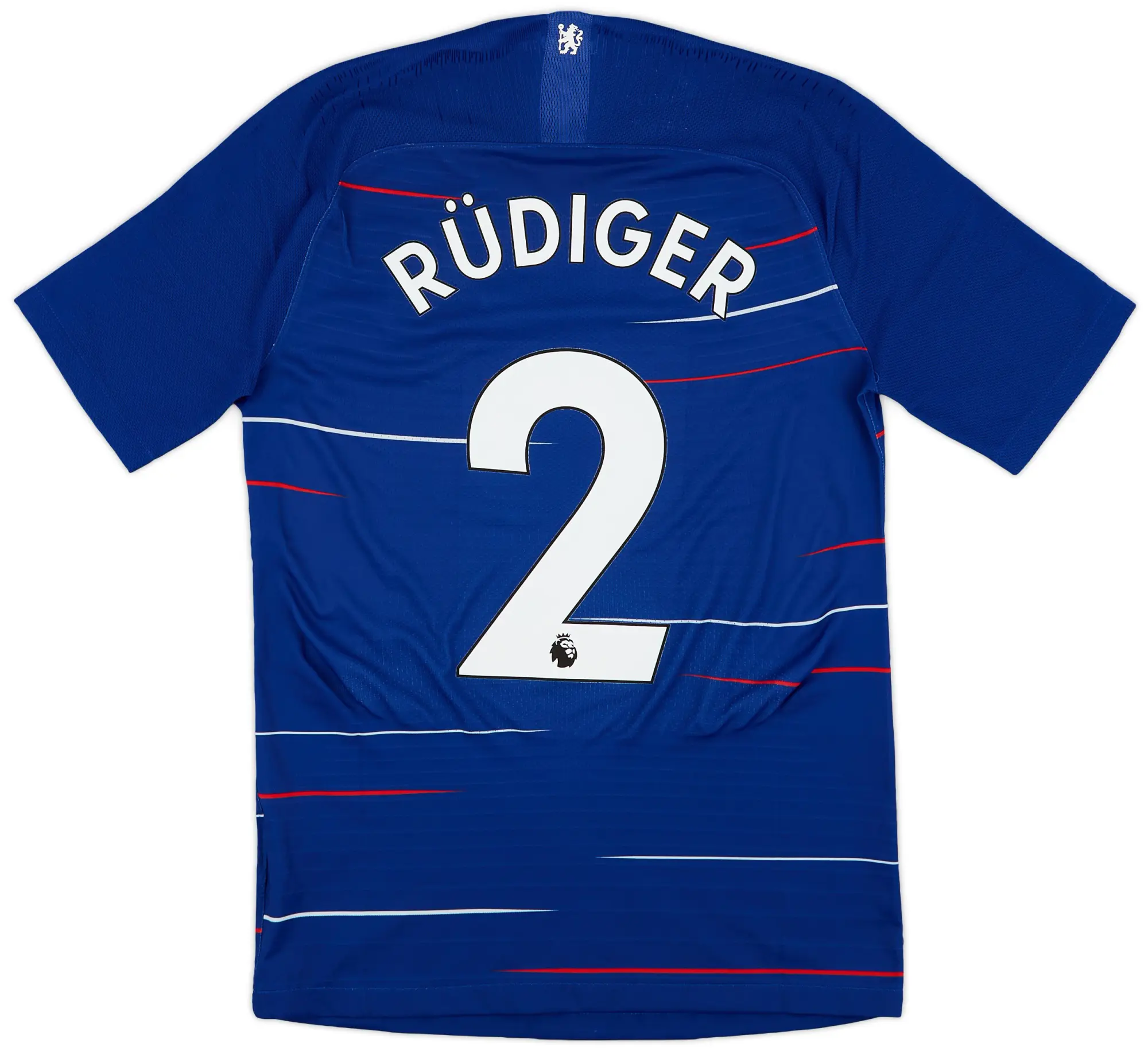 2018-19 Chelsea Authentic Home Shirt Rudiger #2 - 9/10 - (S)
