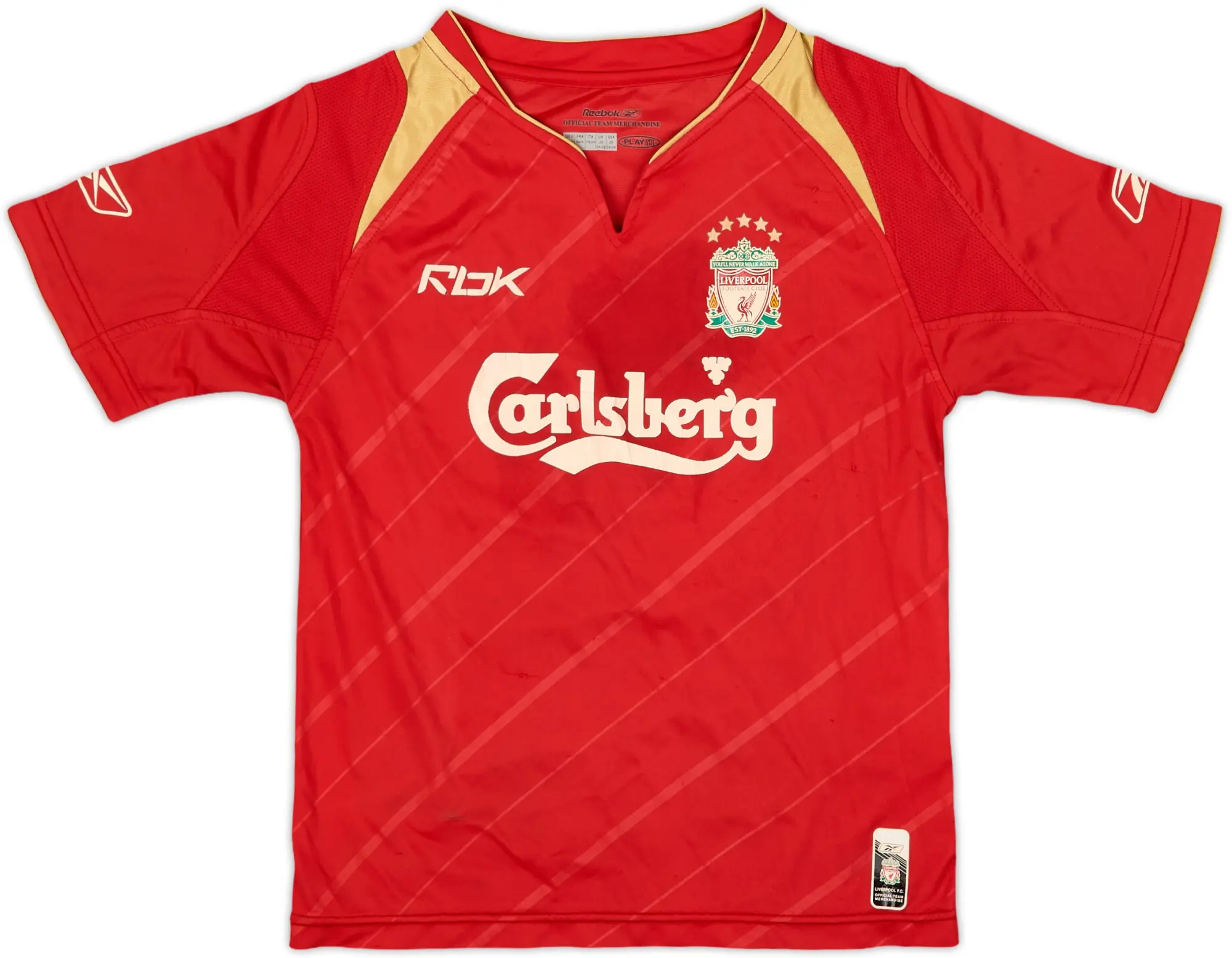 2005-06 Liverpool CL Home Shirt - 7/10 - (5-6 Years)