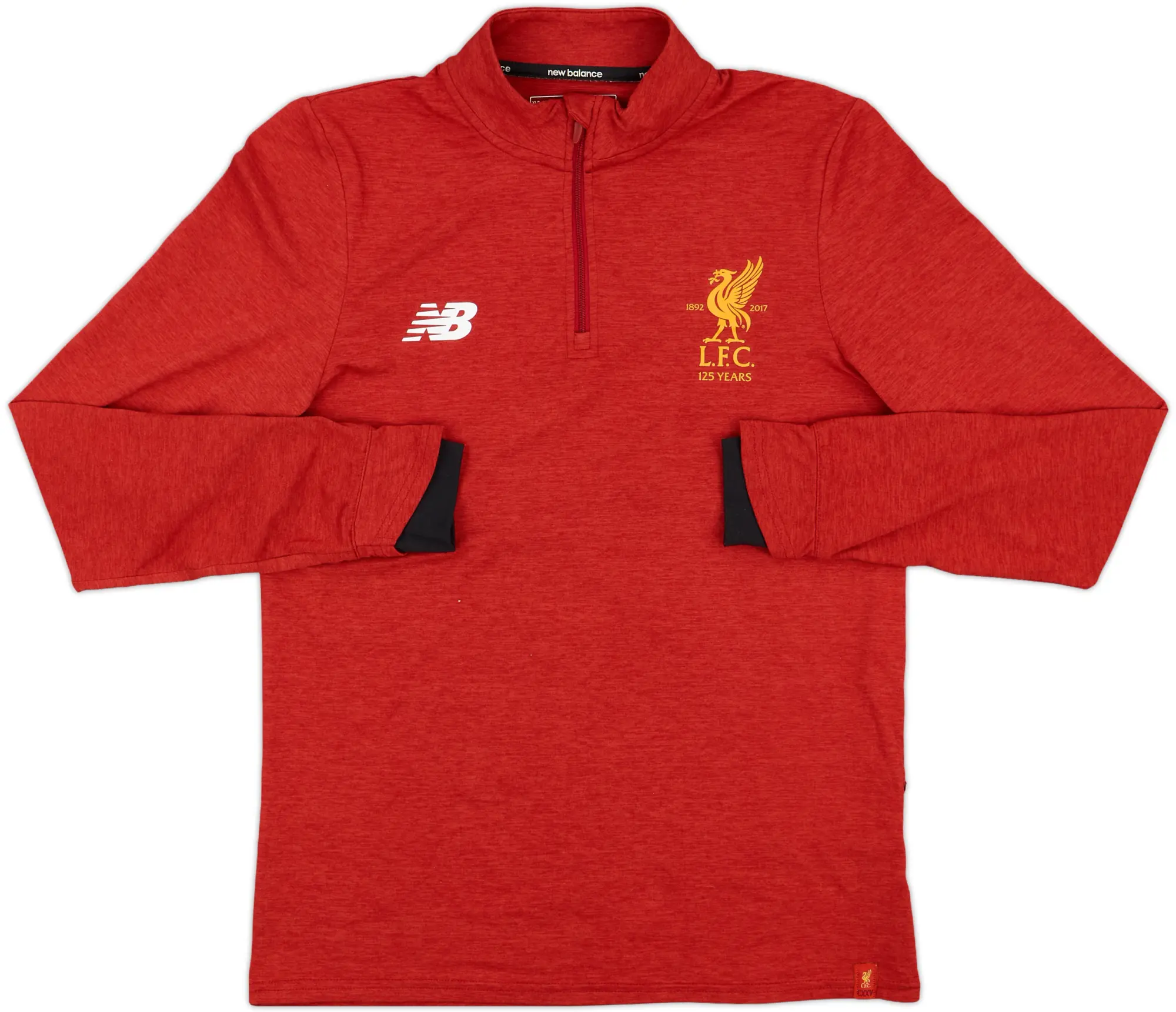 2017-18 Liverpool New Balance 1/4 Zip Drill Top - 8/10 - (XL.Boys)