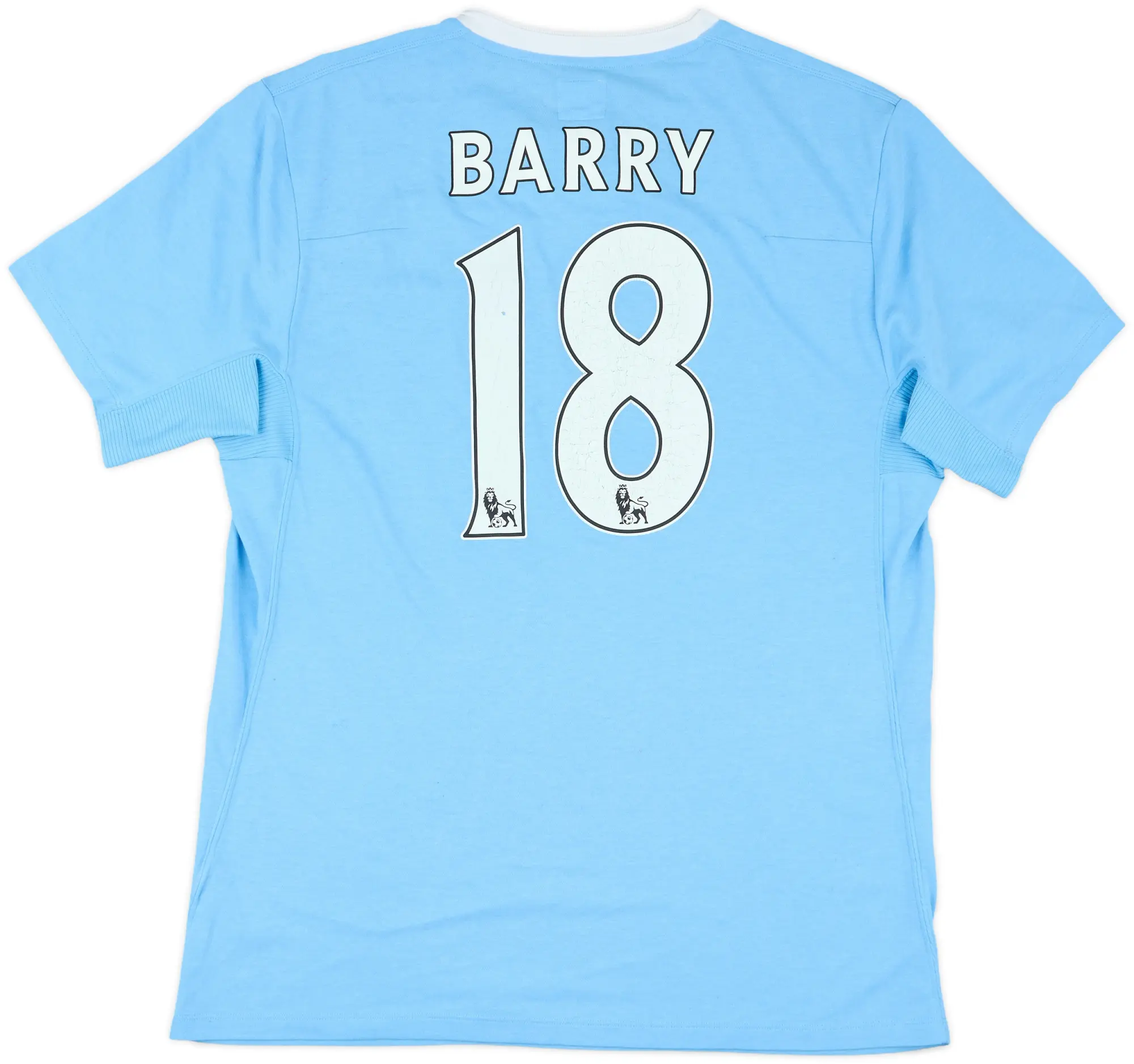 2009-10 Manchester City Home Shirt Barry #18 - 5/10 - (M)