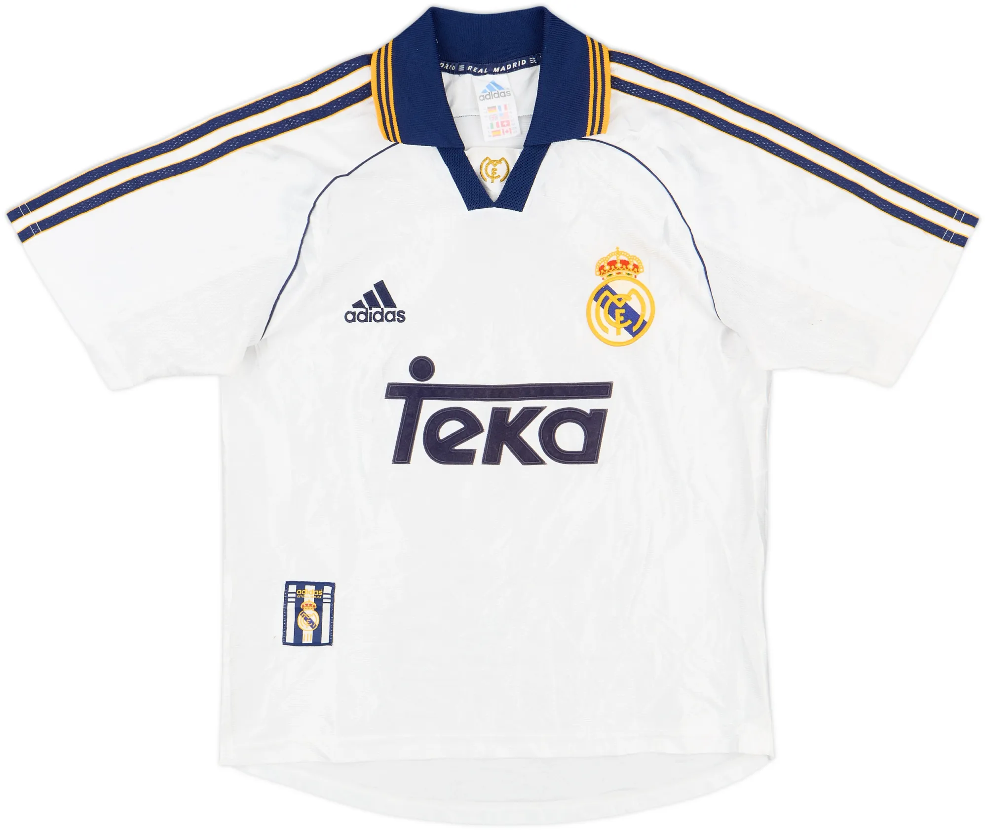 adidas Real Madrid Boys SS Home Shirt 1998/00