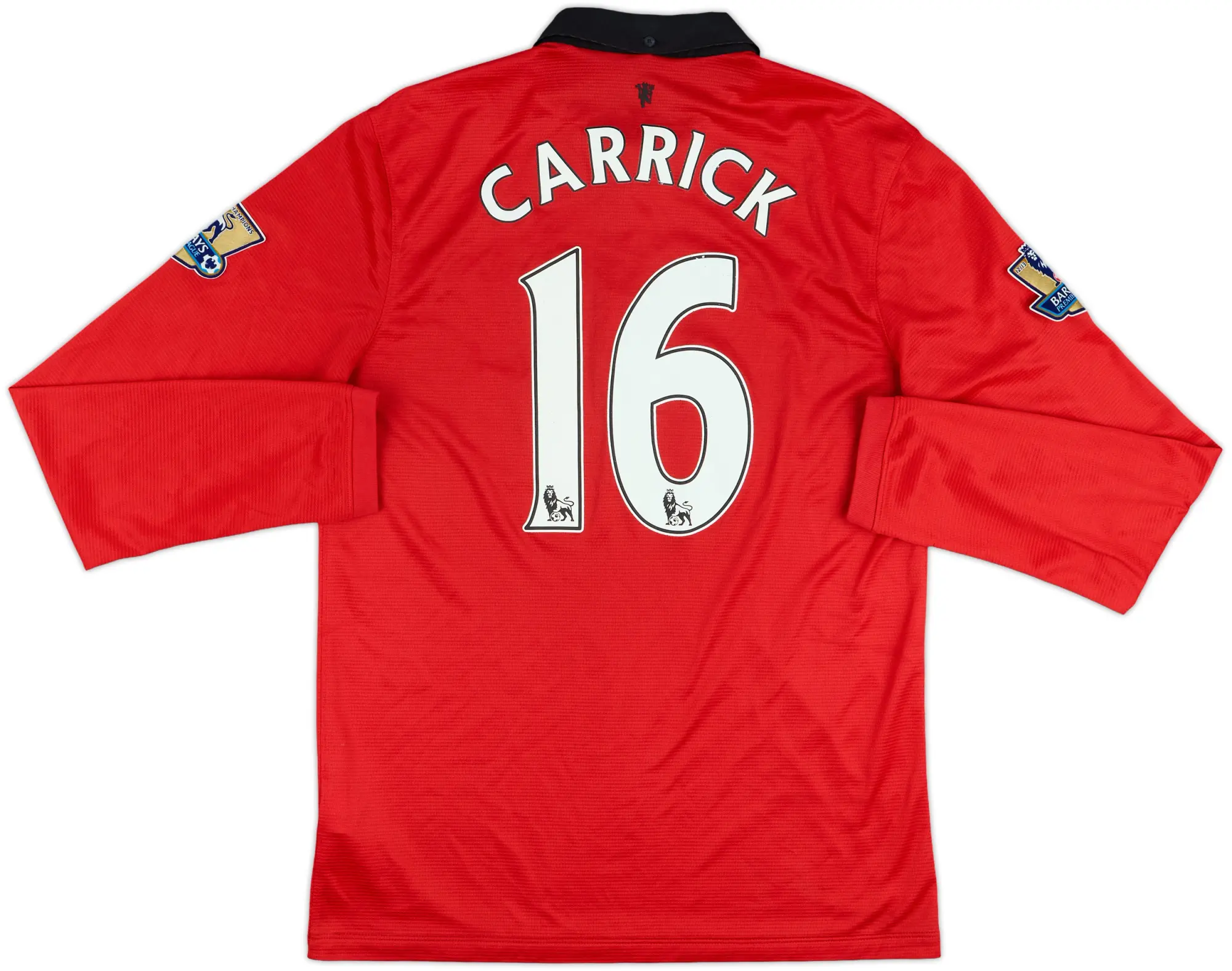 2013-14 Manchester United Home L/S Shirt Carrick #16 - 5/10 - (M)