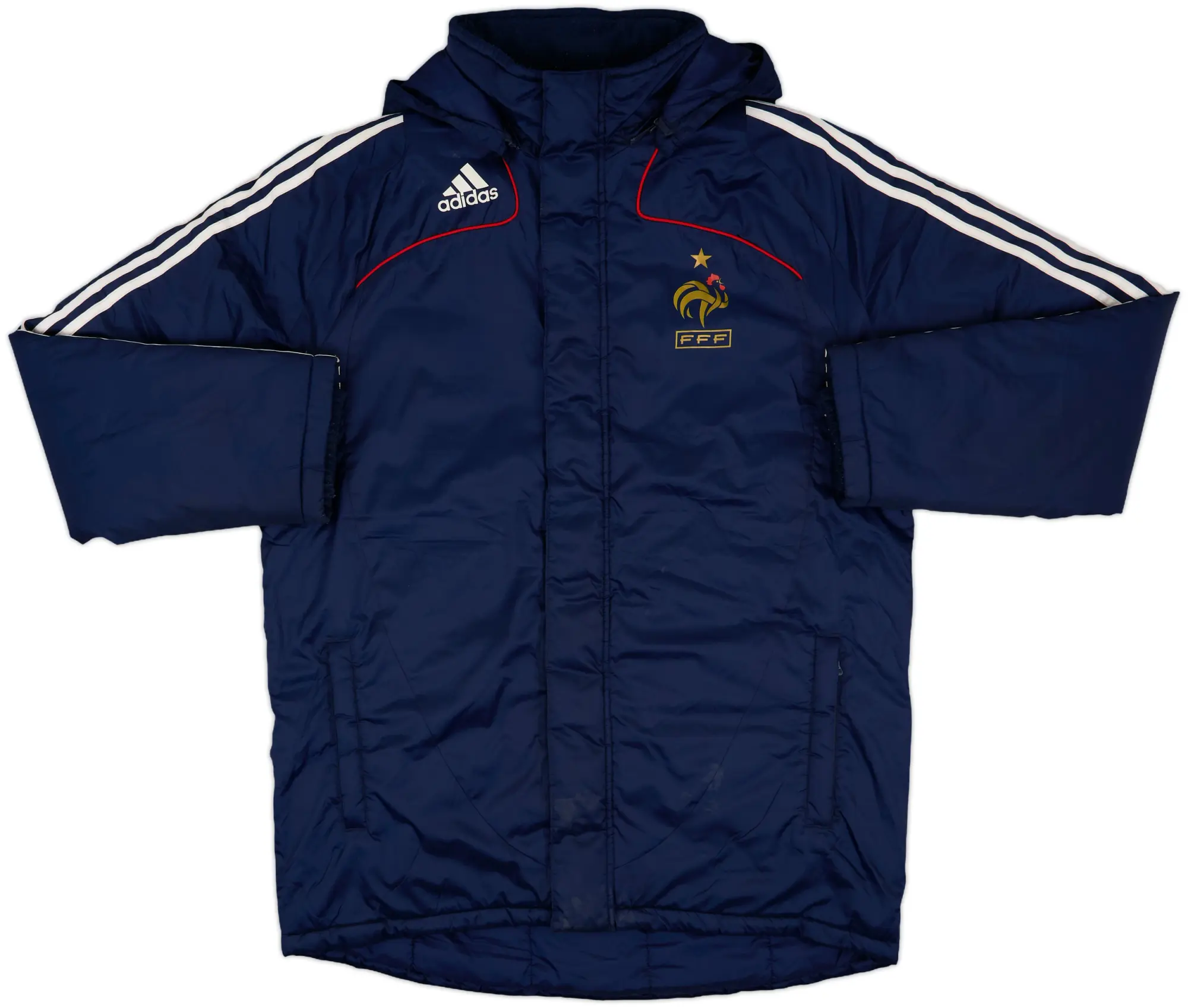 2007-08 France adidas Hooded Rain Jacket - 8/10 - (L)