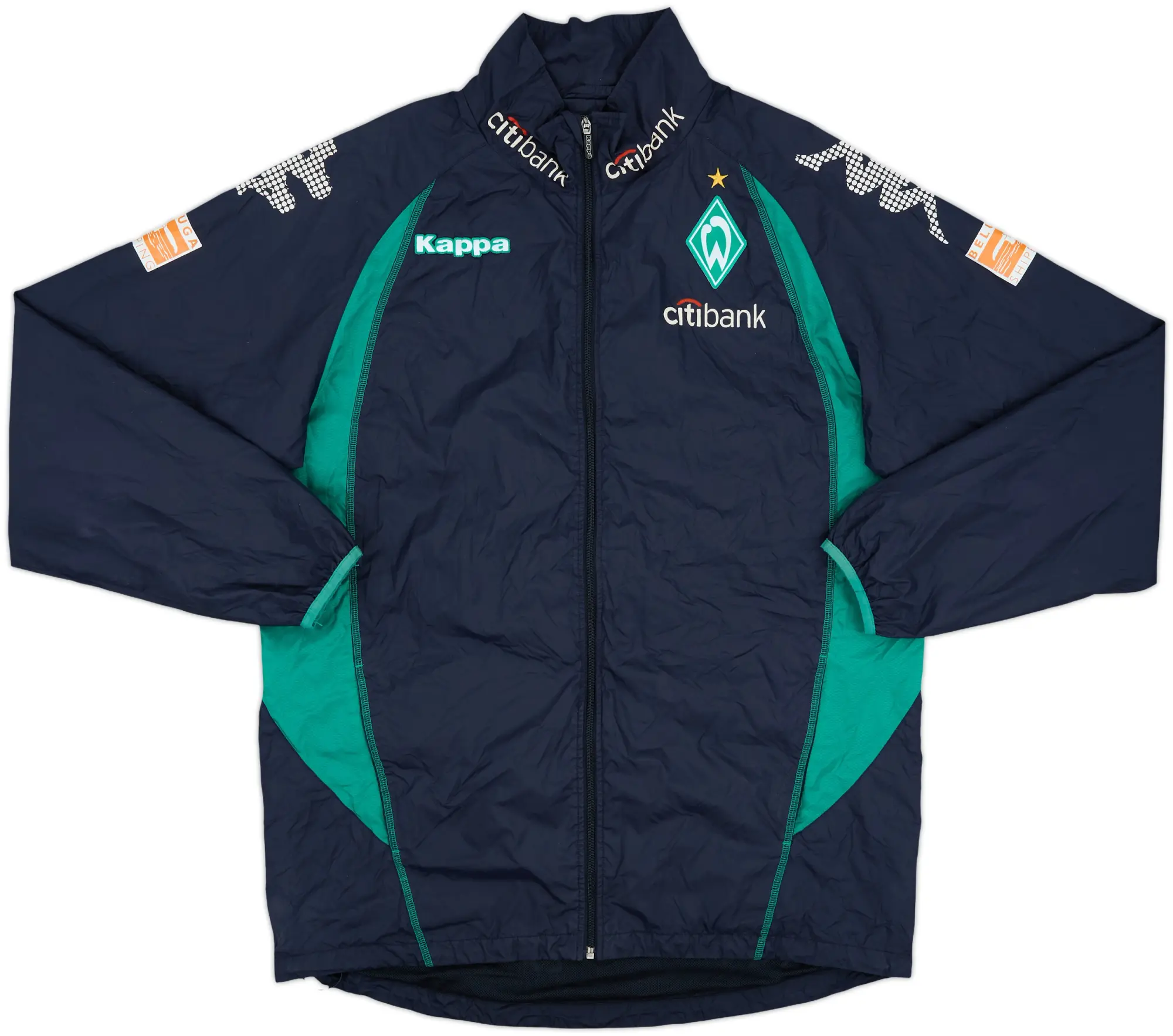 2008-09 Werder Bremen Player Issue Kappa Hooded Rain Jacket - 7/10 - (XXL)