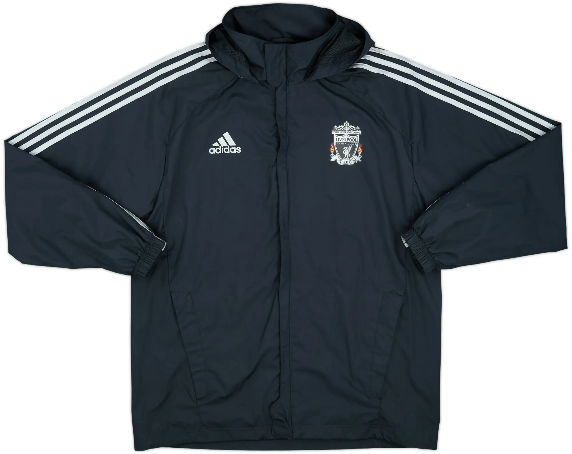 2011-12 Liverpool adidas Hooded Rain Jacket - 8/10 - (L)