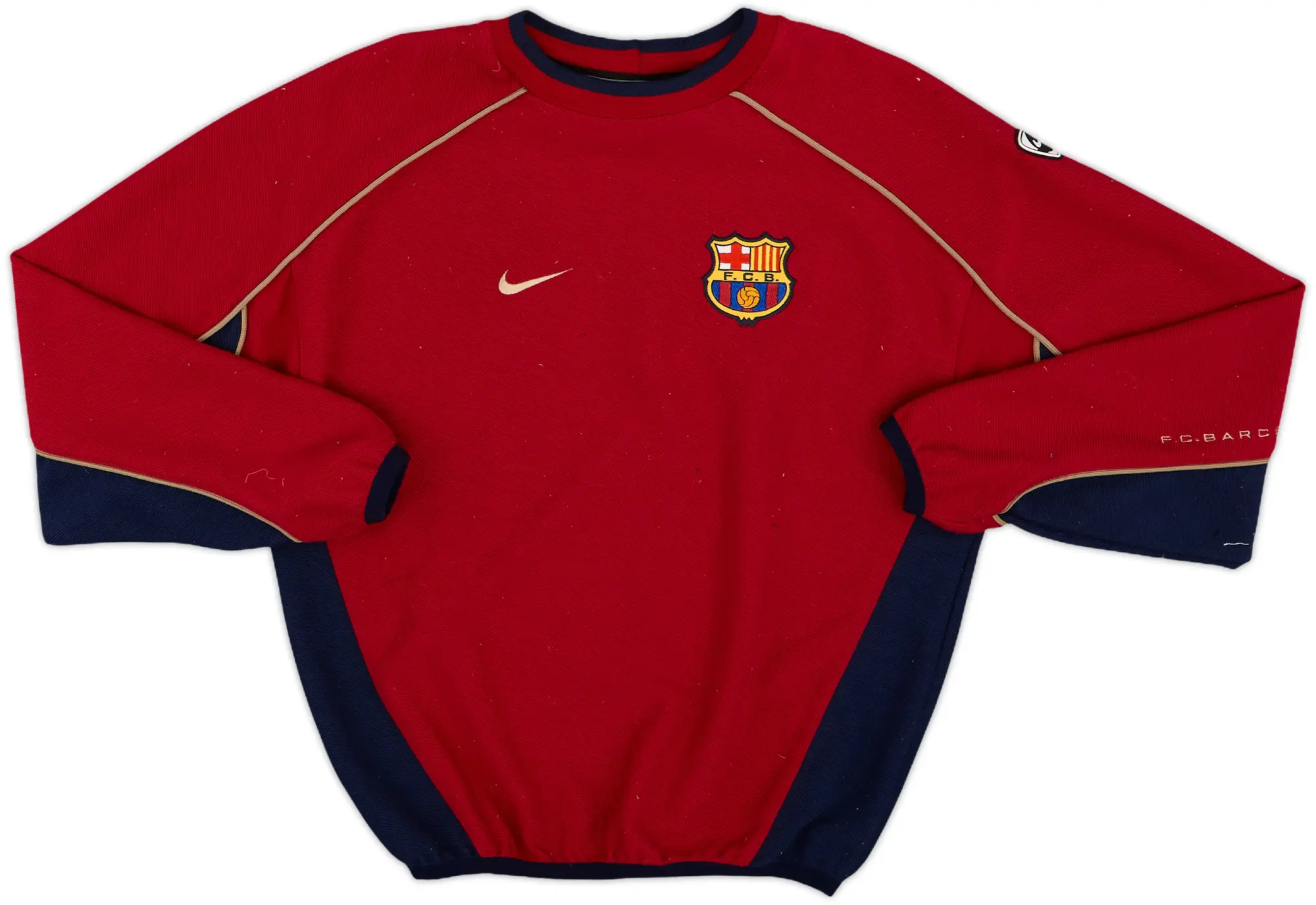 2001-02 Barcelona Nike Sweat Top - 7/10 - (XL.Boys)