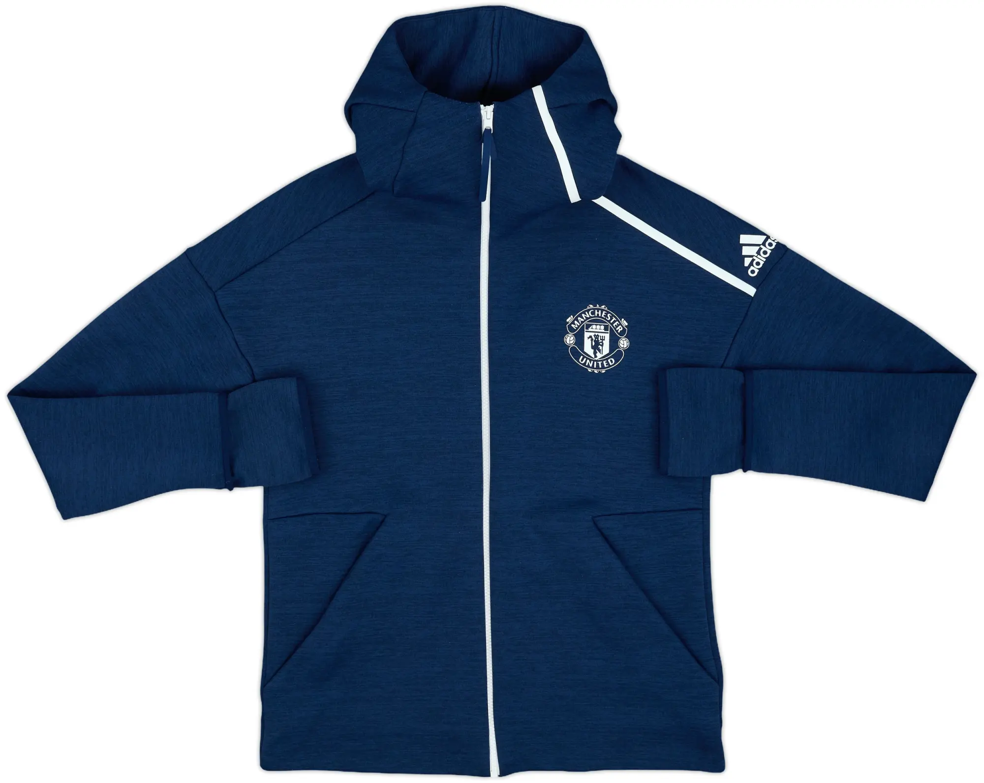 2018-19 Manchester United adidas Hooded Track Jacket - 8/10 - (M)
