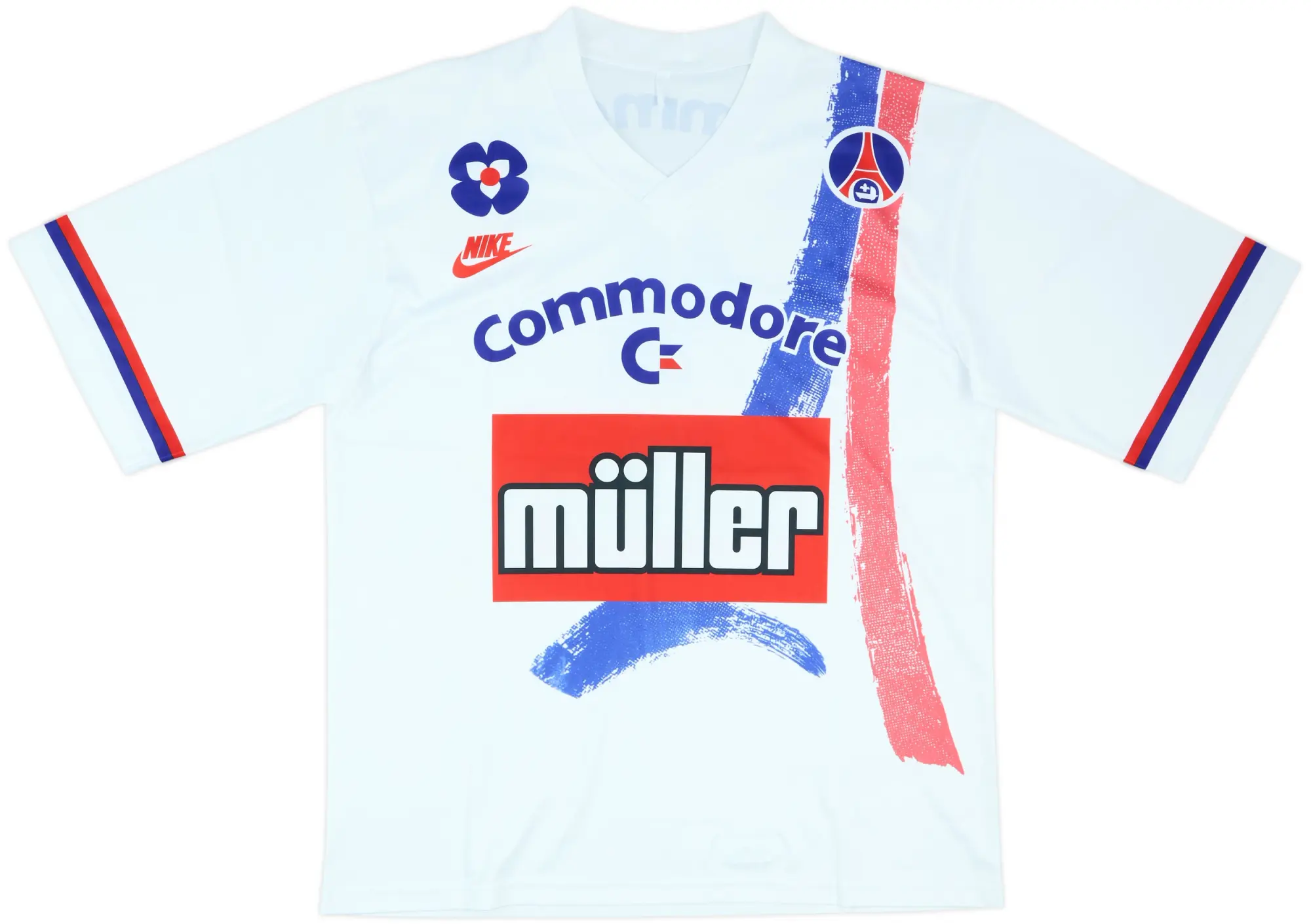 1991-92 Paris Saint-Germain Home Shirt #4 - 9/10 - (M)