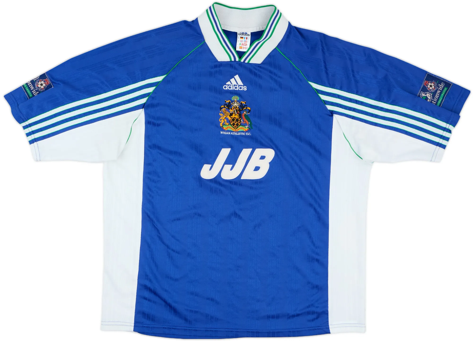 adidas Wigan Athletic Mens SS Player Issue Home Shirt 1998/99