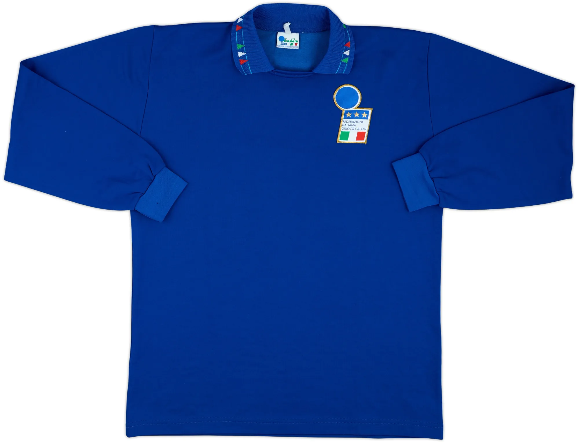 Diadora Italy Mens LS Player Issue Home Shirt 1991