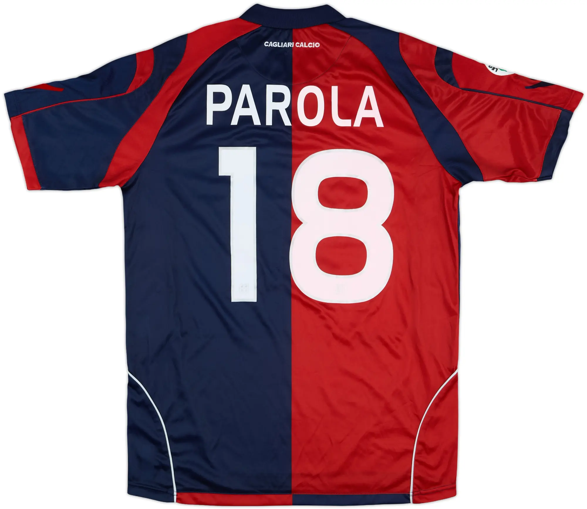 2009-10 Cagliari Home Shirt Parola #18 - 8/10 - (L)