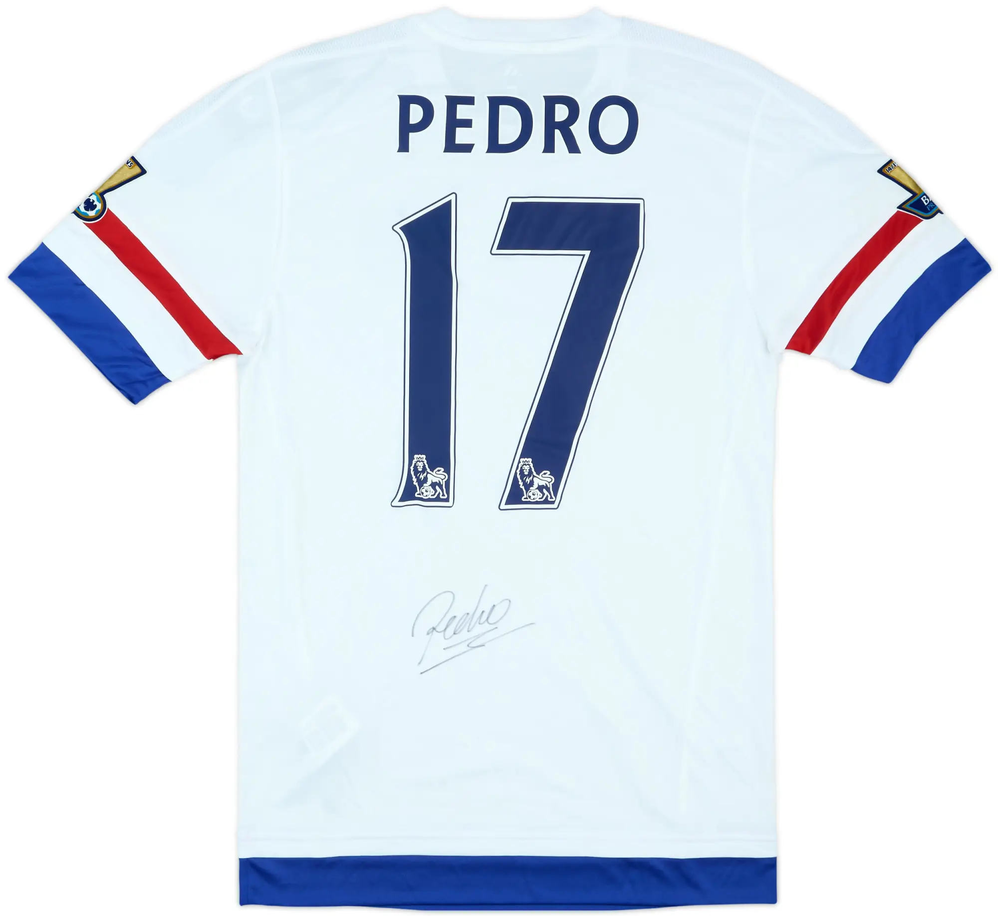 2015-16 Chelsea Player Issue Signed Away Shirt Pedro #17
