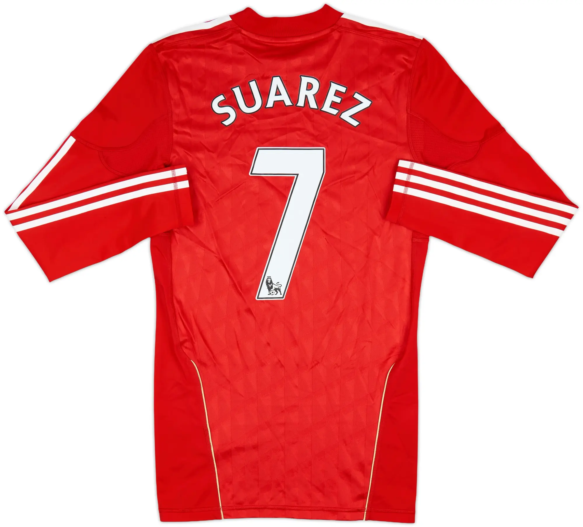 2010-12 Liverpool Player Issue TechFit Home L/S Shirt Suarez #7 - 6/10 - (S)
