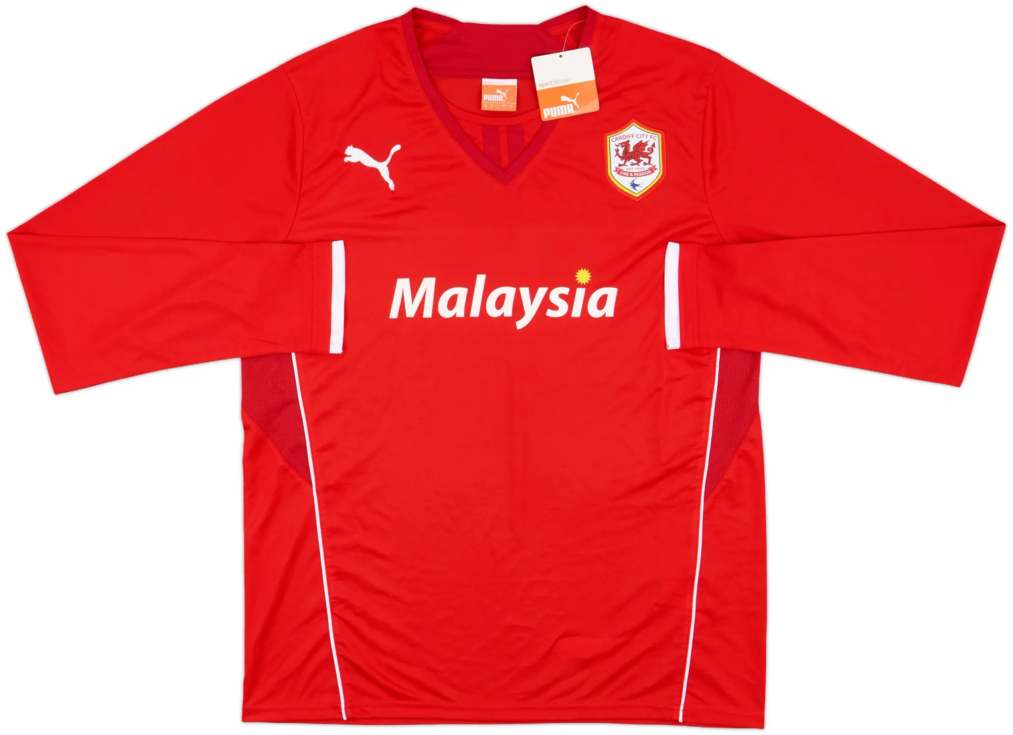 2013-14 Cardiff Home L/S Shirt (L)