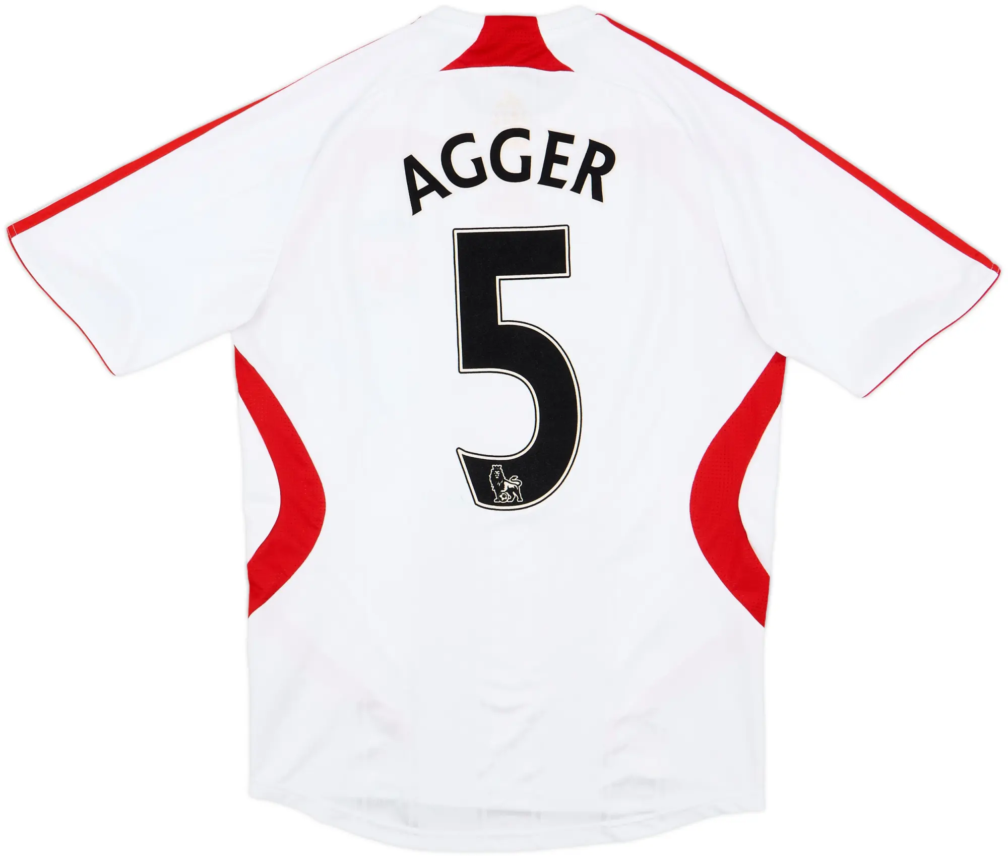 2007-08 Liverpool Away Shirt Agger #5 - 5/10 - (S)