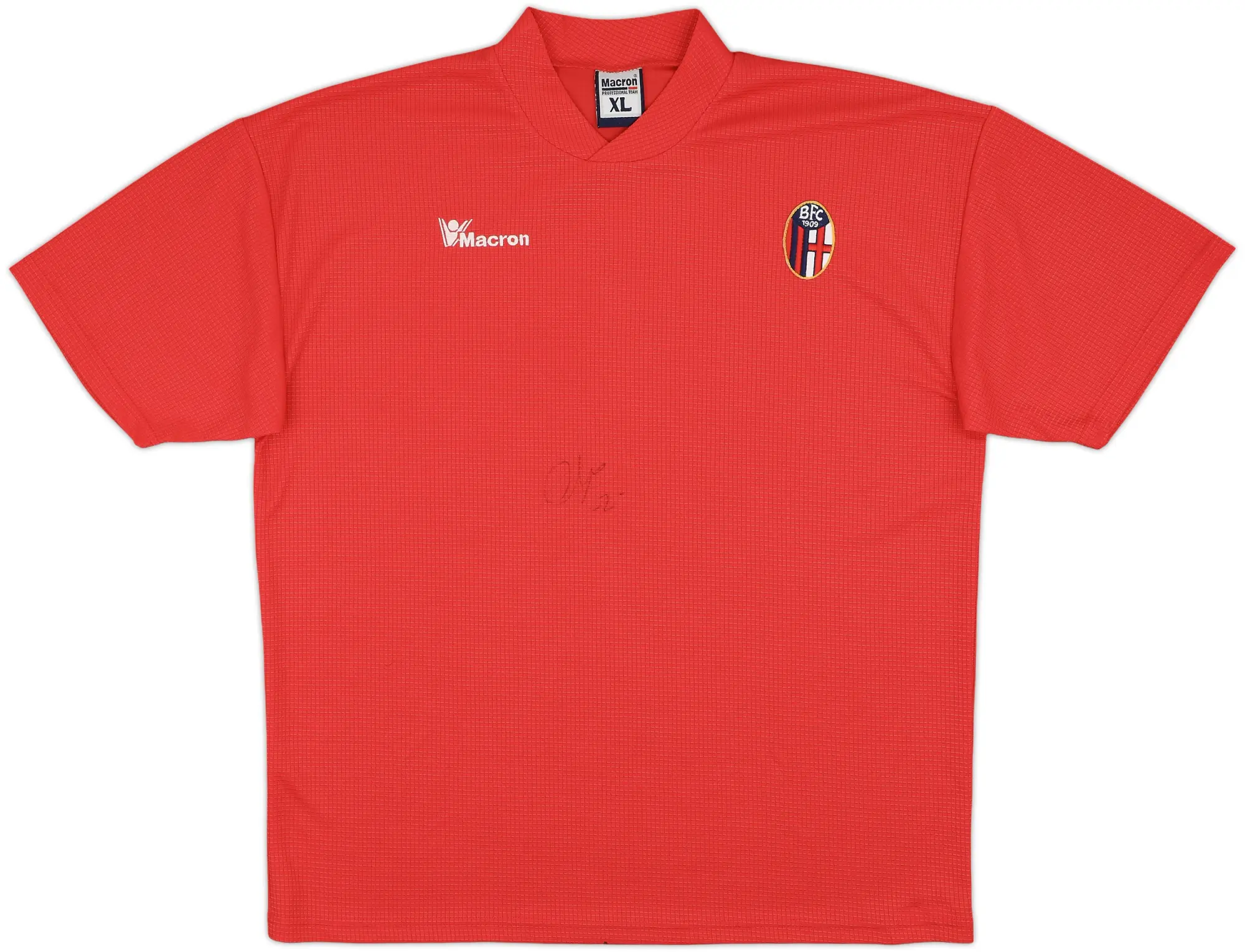 2001-02 Bologna Macron Signed Training Shirt - 9/10 - (XL)