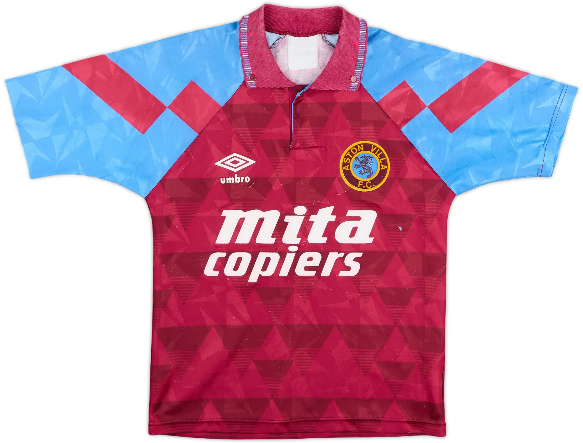 Umbro Aston Villa Boys SS Home Shirt 1990/92
