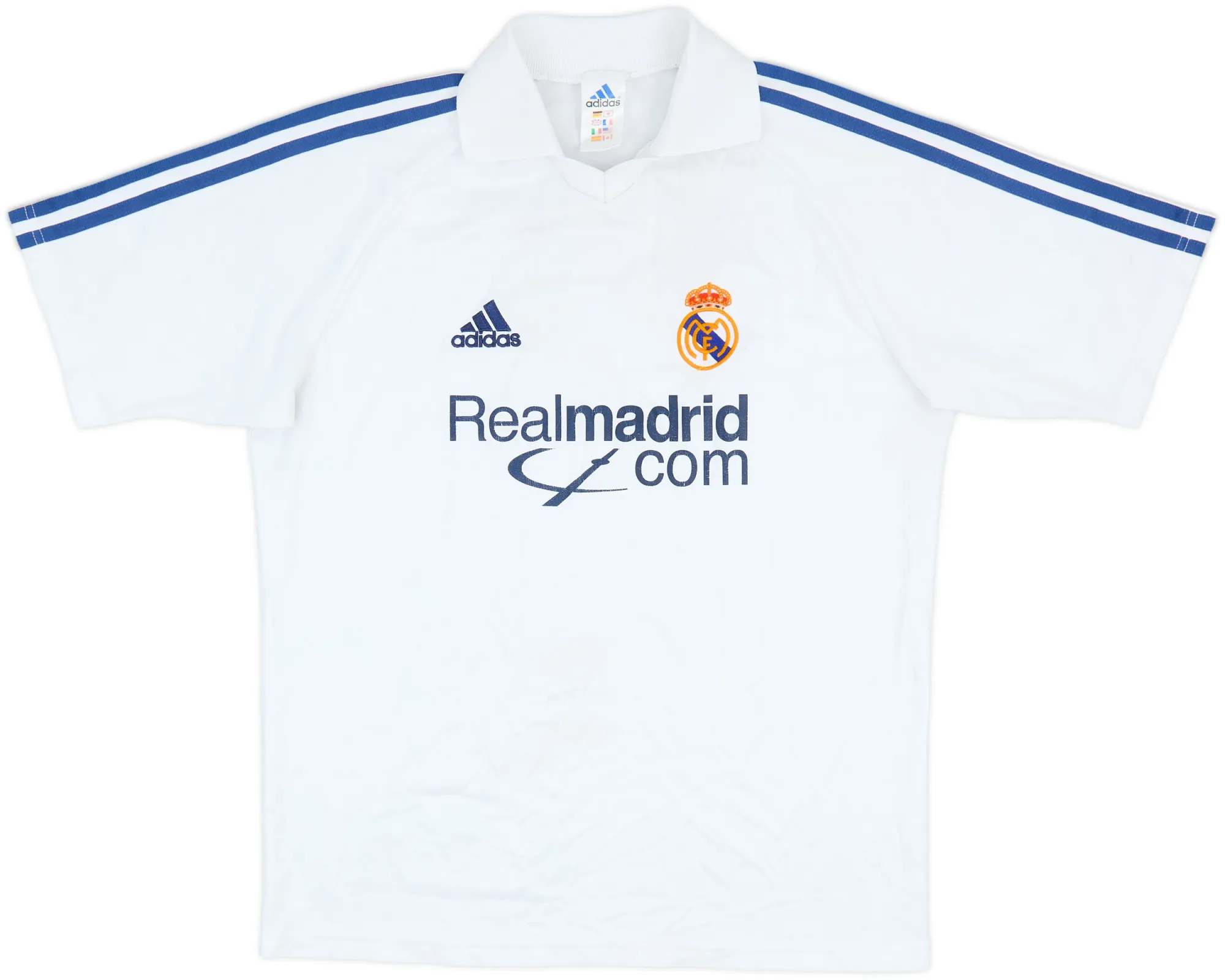 adidas Real Madrid Boys SS Home Shirt 2001/02