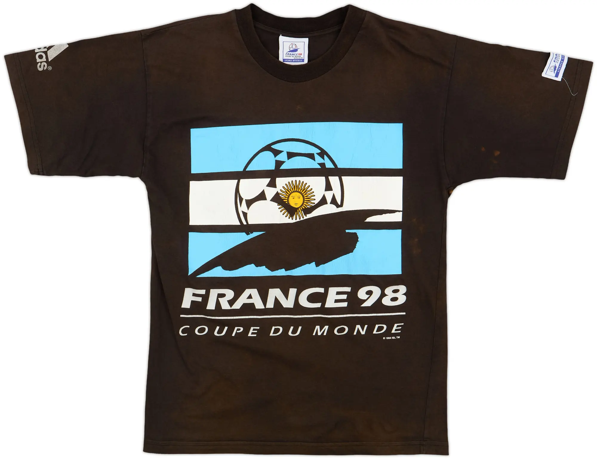 1998 Argentina 'France 98' adidas Graphic Tee - 4/10 - (S)
