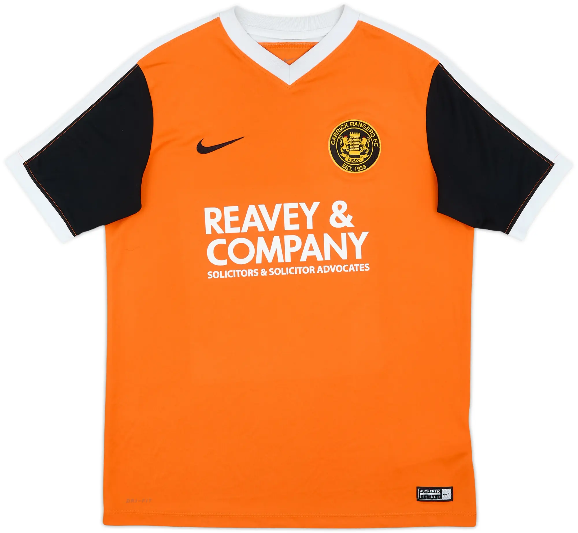 Nike Carrick Rangers Boys SS Home Shirt 2016/18