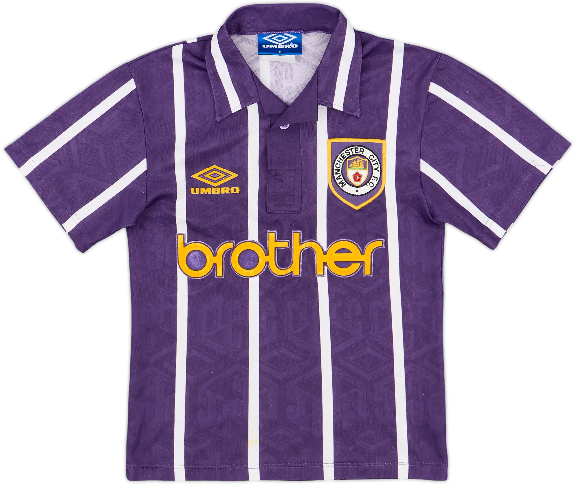 Umbro Manchester City Boys SS Away Shirt 1993/94