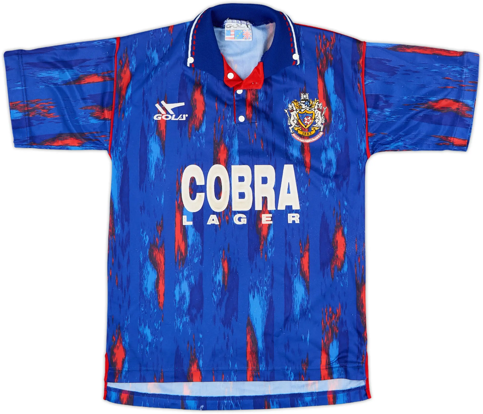 1991-92 Stockport Home Shirt - 8/10 - (M.Boys)
