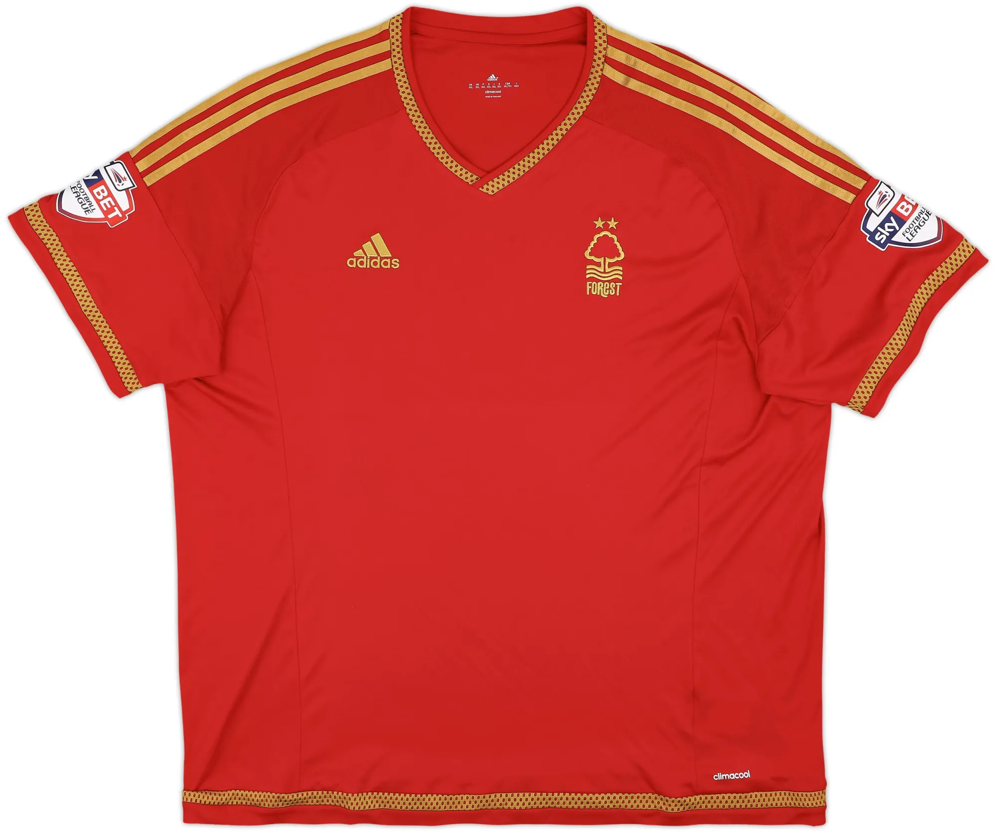 adidas Nottingham Forest Mens SS Home Shirt 2015/16