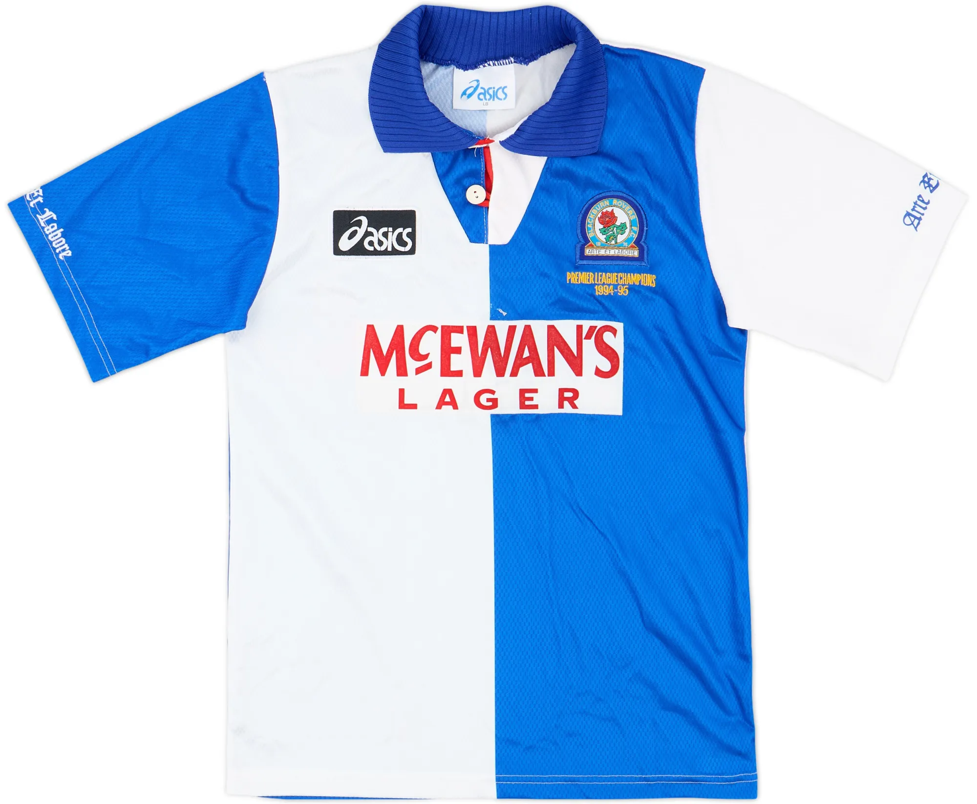 Asics Blackburn Rovers Boys SS Home Shirt 1994/95