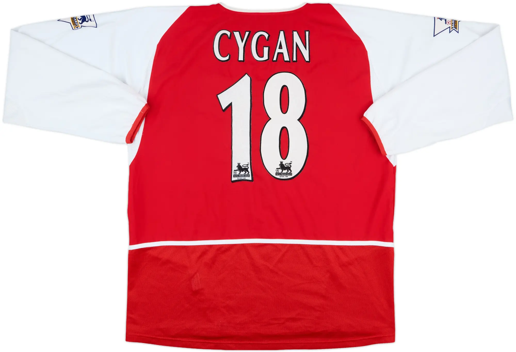 2002-04 Arsenal Match Issue Home L/S Shirt Cygan #18
