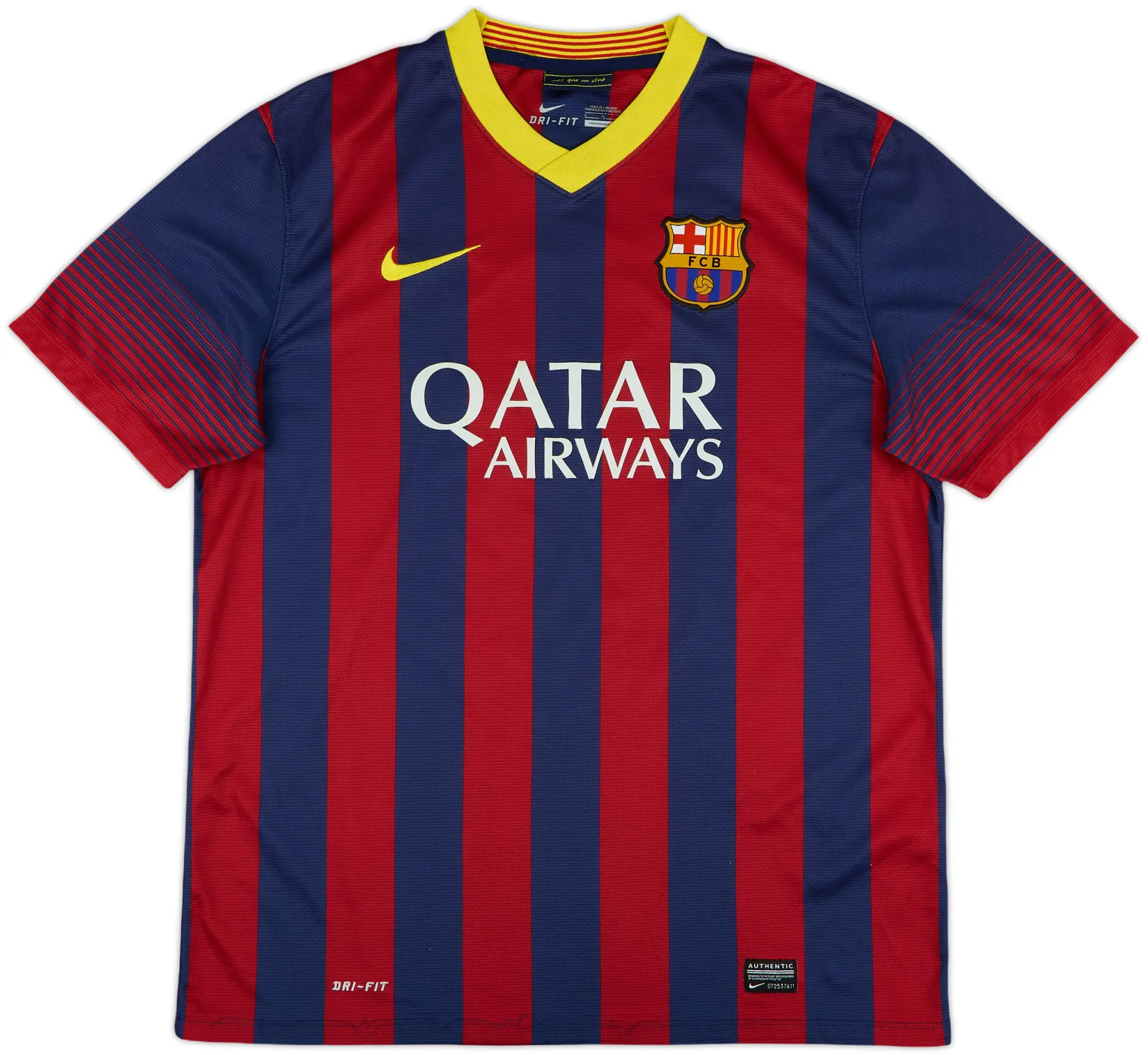 2013-14 Barcelona Home Shirt #5 - 8/10 - (L)