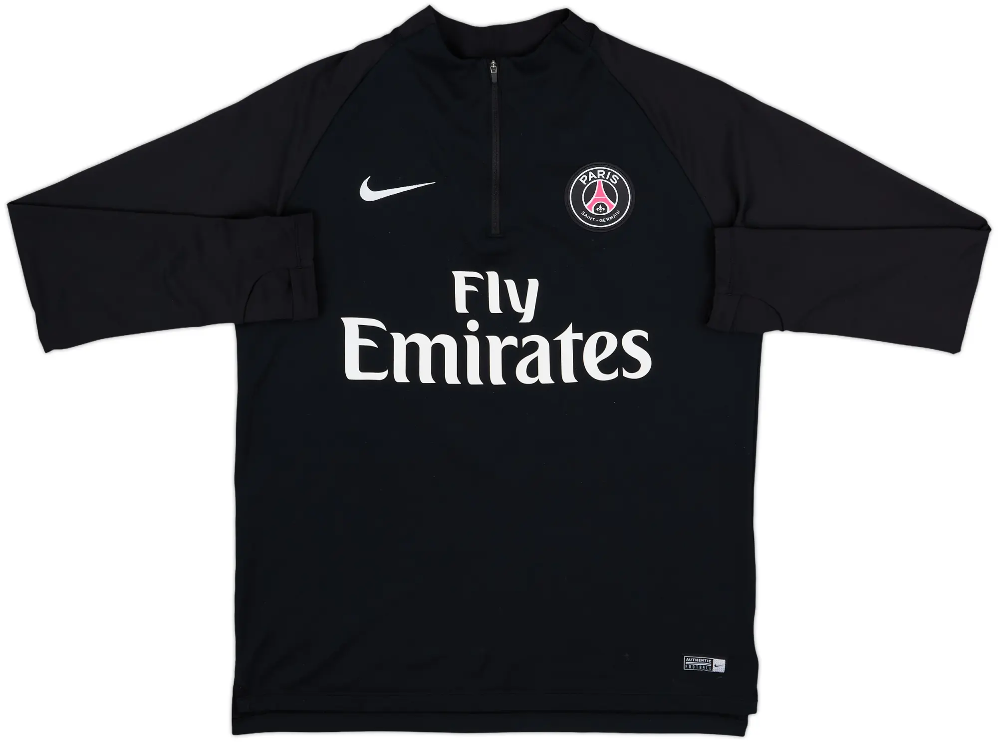 2018-19 Paris Saint-Germain Nike 1/4 Zip Drill Top - 8/10 - (L)